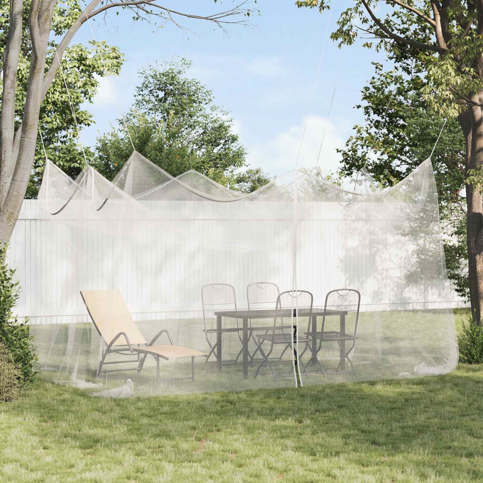 Tuin Muggen Net 156 Gaas Wit 3 x 4,5 x 2,5 m Polyester is nu te koop bij PeponiXL, paradijselijk wonen!