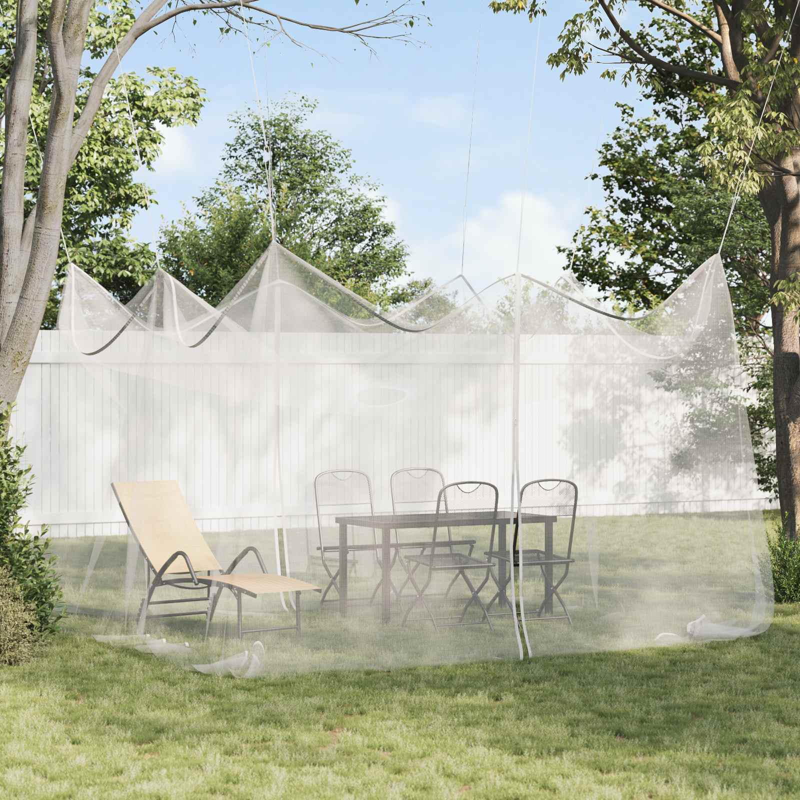Tuin Muggen Net 156 Gaas Wit 4 x 4 x 2,5 m Polyester is nu te koop bij PeponiXL, paradijselijk wonen!