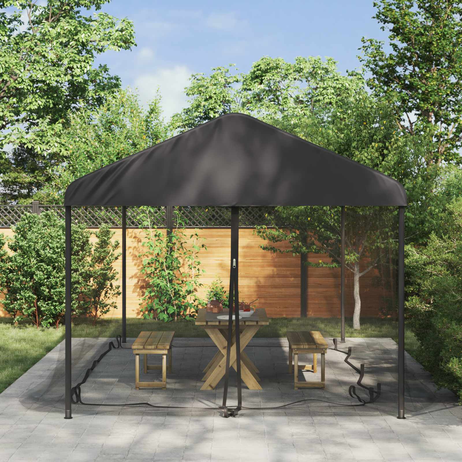 Muggennet voor het prieel 220 mesh Zwart 6 x 3 x 2 m Polyester is nu te koop bij PeponiXL, paradijselijk wonen!