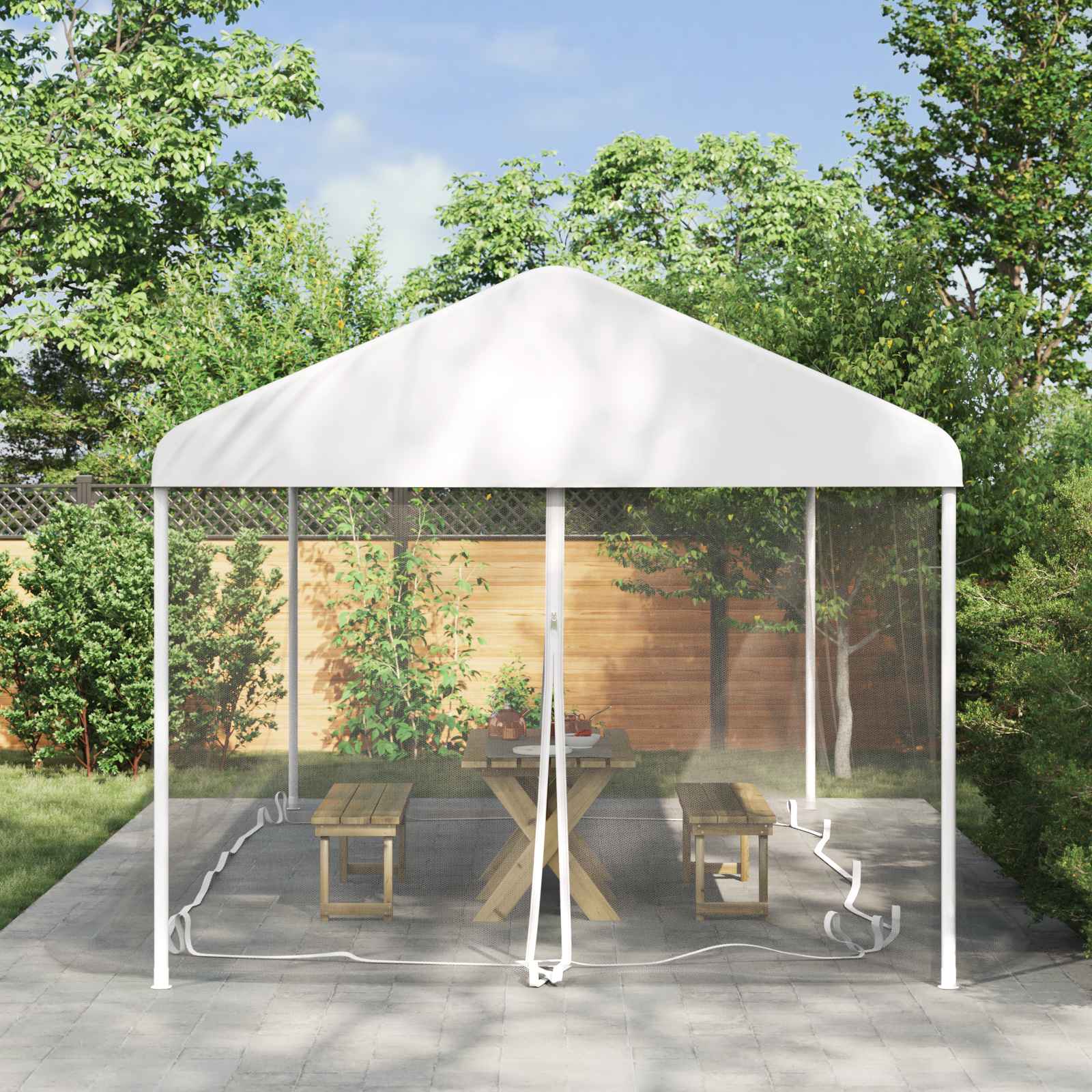 Muggennet voor het prieel 220 mesh Wit 6 x 3 x 2 m Polyester is nu te koop bij PeponiXL, paradijselijk wonen!