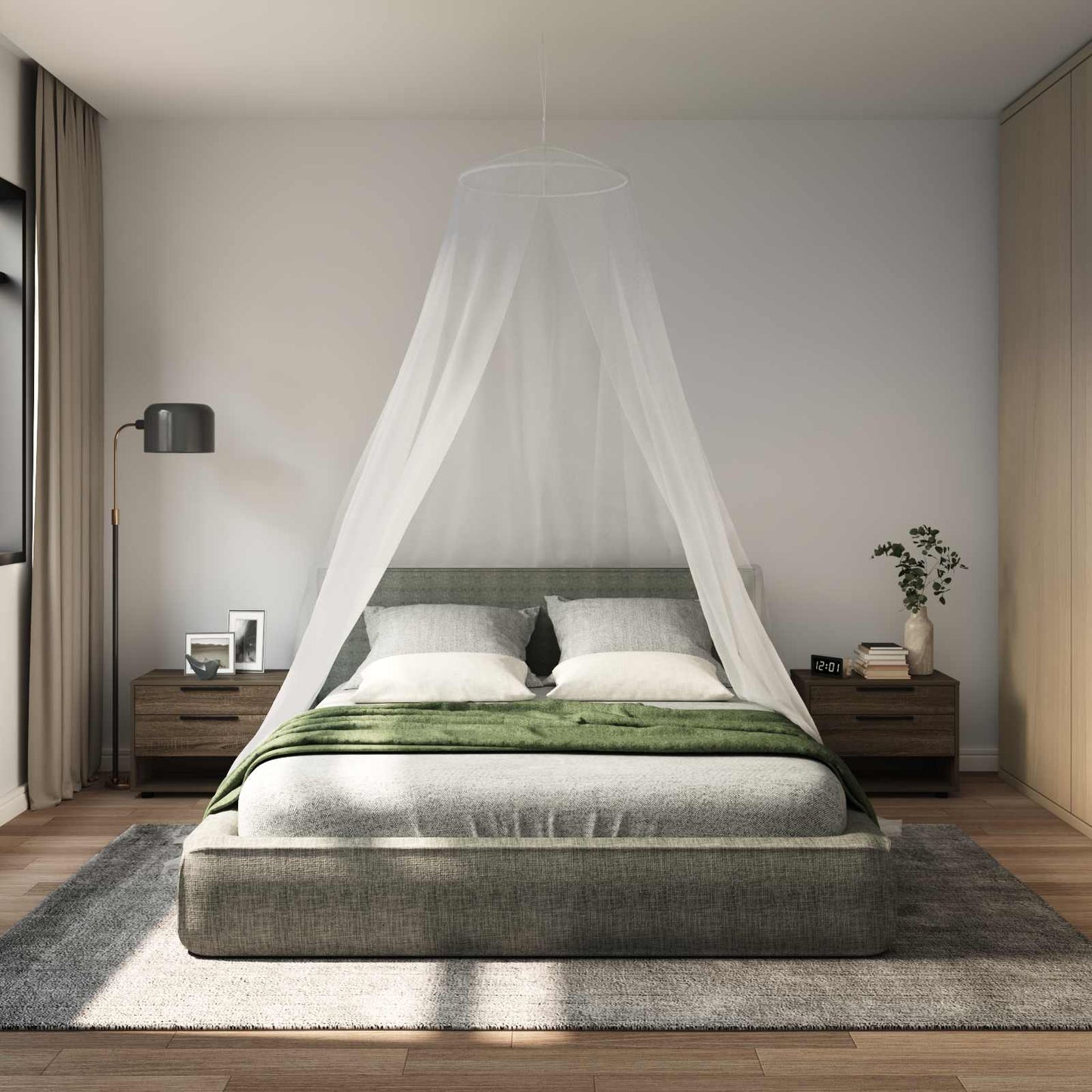 Muggennetje voor Bed 156 Gaas 3 pcs Wit Polyester is nu te koop bij PeponiXL, paradijselijk wonen!