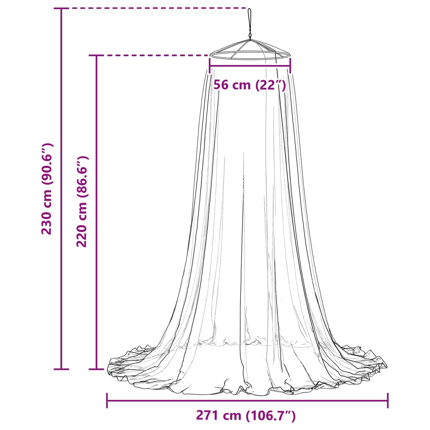 Muggennetje voor Bed 156 Gaas 3 pcs Wit Polyester is nu te koop bij PeponiXL, paradijselijk wonen!