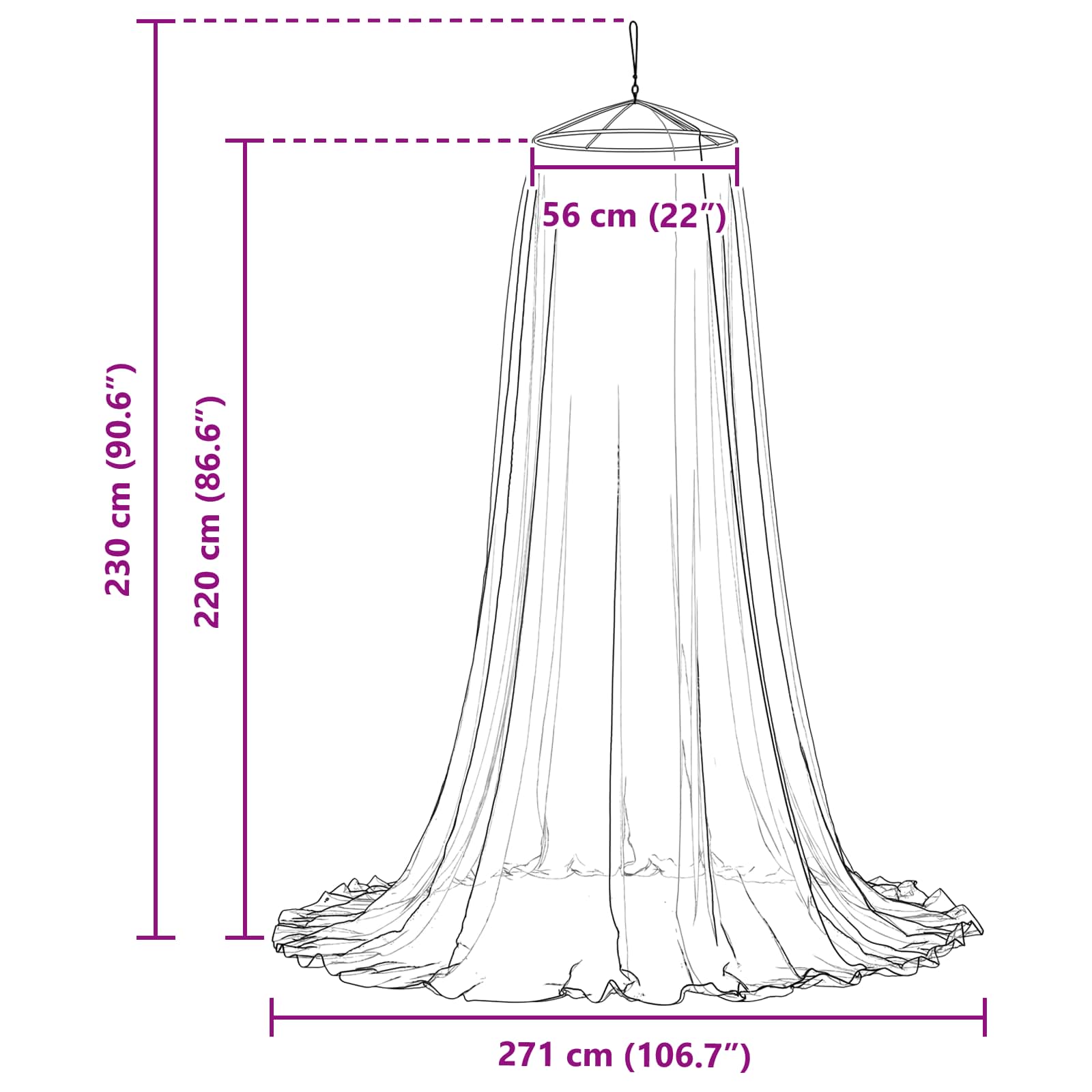 Muggennetje voor Bed 156 Gaas 3 pcs Wit Polyester is nu te koop bij PeponiXL, paradijselijk wonen!