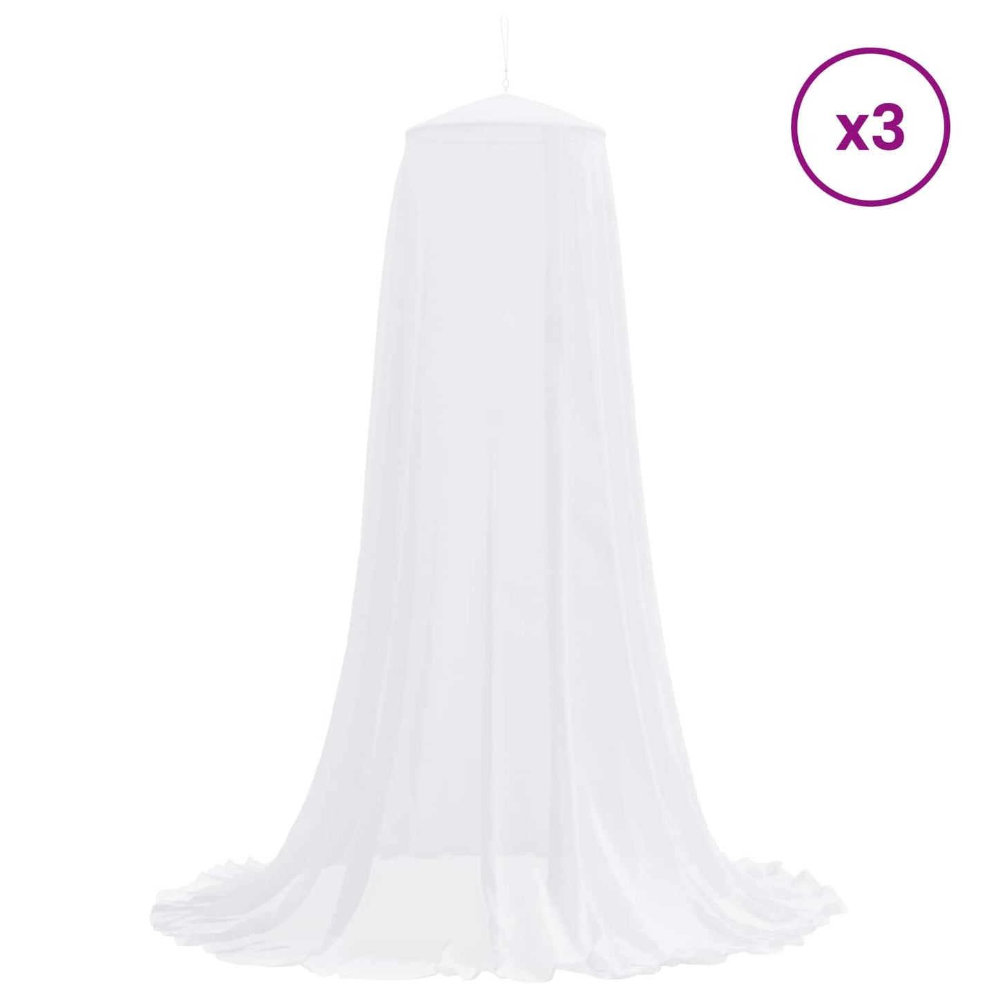 Muggennetje voor Bed 156 Gaas 3 pcs Wit Polyester is nu te koop bij PeponiXL, paradijselijk wonen!