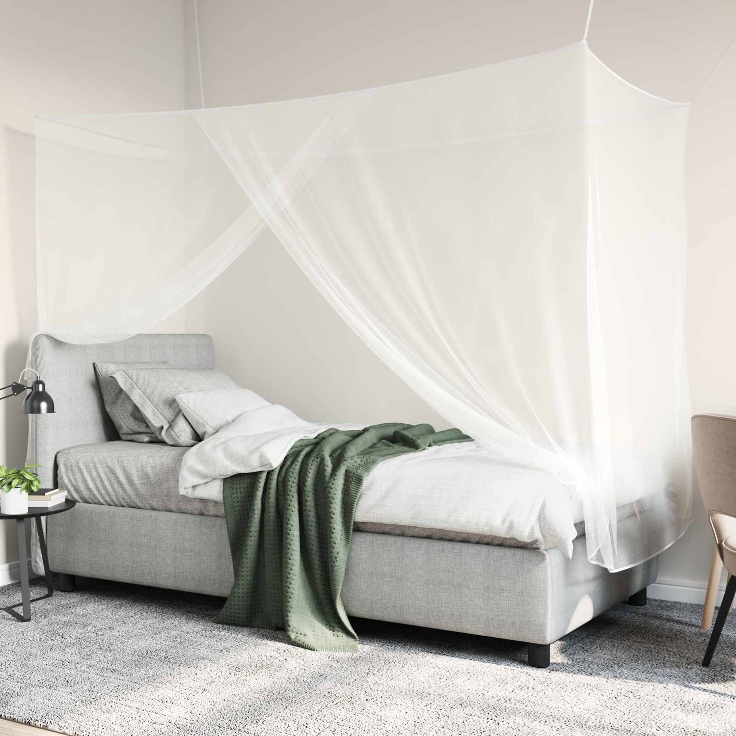 Muggennetje voor Bed 156 Gaas 3 pcs Wit Polyester is nu te koop bij PeponiXL, paradijselijk wonen!