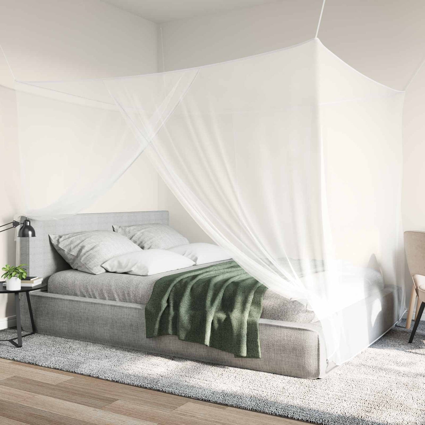 Muggennetje voor Bed 156 Gaas 3 pcs Wit Polyester is nu te koop bij PeponiXL, paradijselijk wonen!