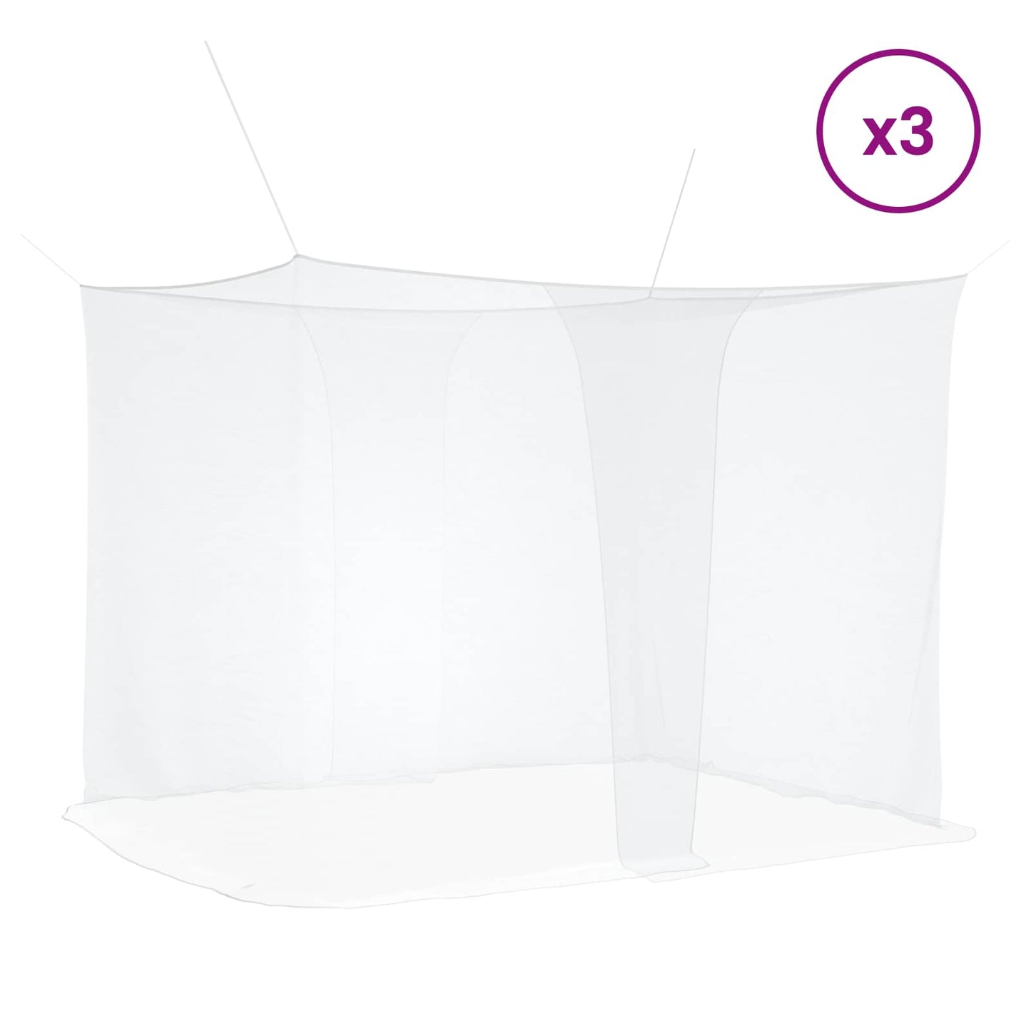 Muggennetje voor Bed 156 Gaas 3 pcs Wit Polyester is nu te koop bij PeponiXL, paradijselijk wonen!