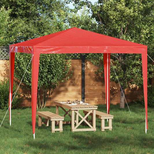 Partytent 250 x 250 x 240 cm Rood PE en staal is nu te koop bij PeponiXL, paradijselijk wonen!