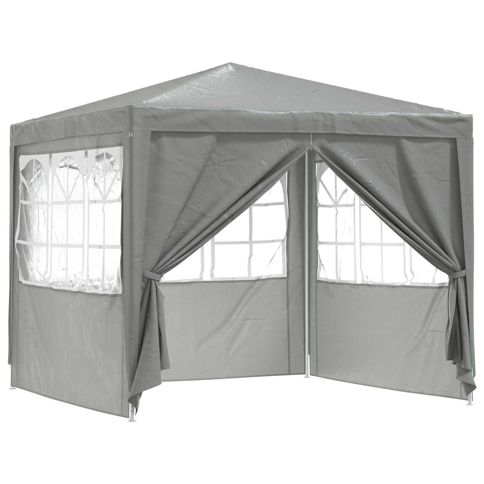 Partytent Lichtgrijs 250 x 250 x 240 cm PE en staal is nu te koop bij PeponiXL, paradijselijk wonen!