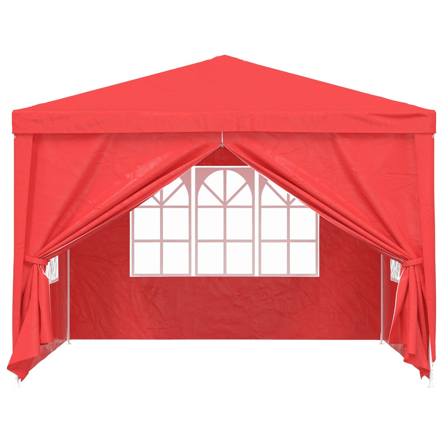 Partytent 300 x 300 x 255 cm Rood PE en staal is nu te koop bij PeponiXL, paradijselijk wonen!