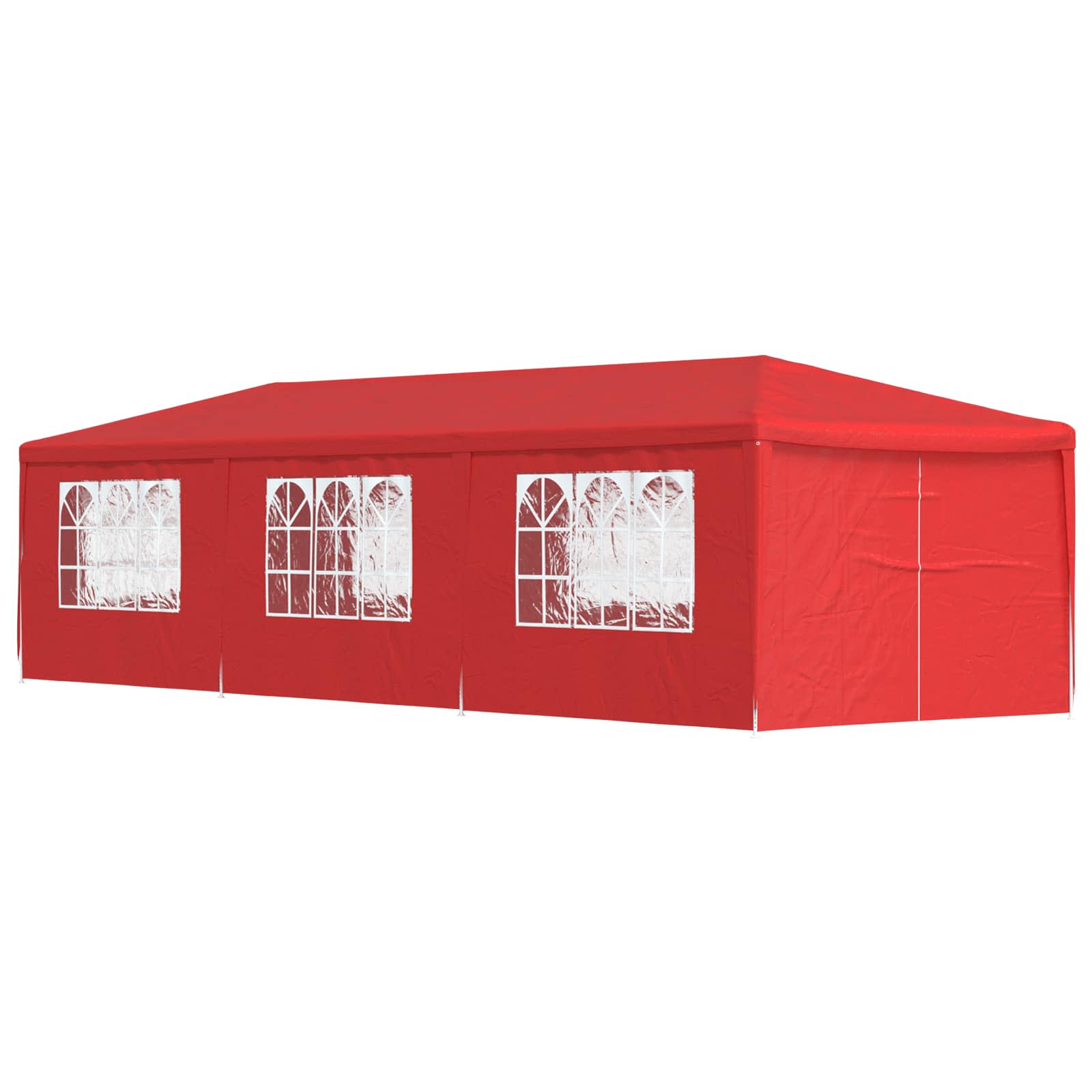 Partytent 900 x 300 x 255 cm Rood PE en staal is nu te koop bij PeponiXL, paradijselijk wonen!