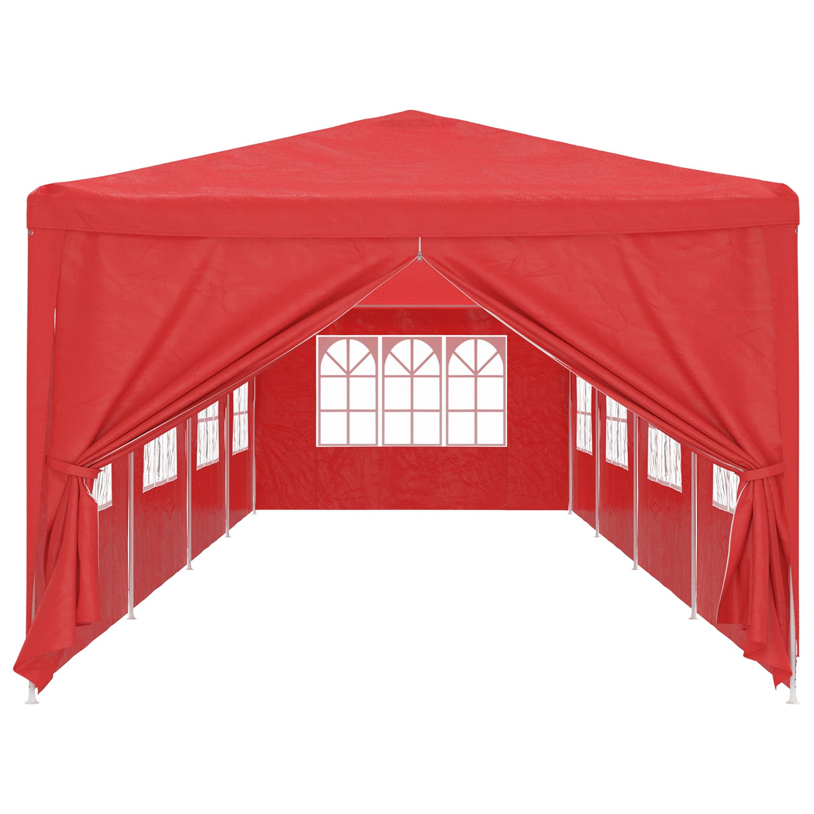 Partytent 1200 x 300 x 255 cm Rood PE en staal is nu te koop bij PeponiXL, paradijselijk wonen!