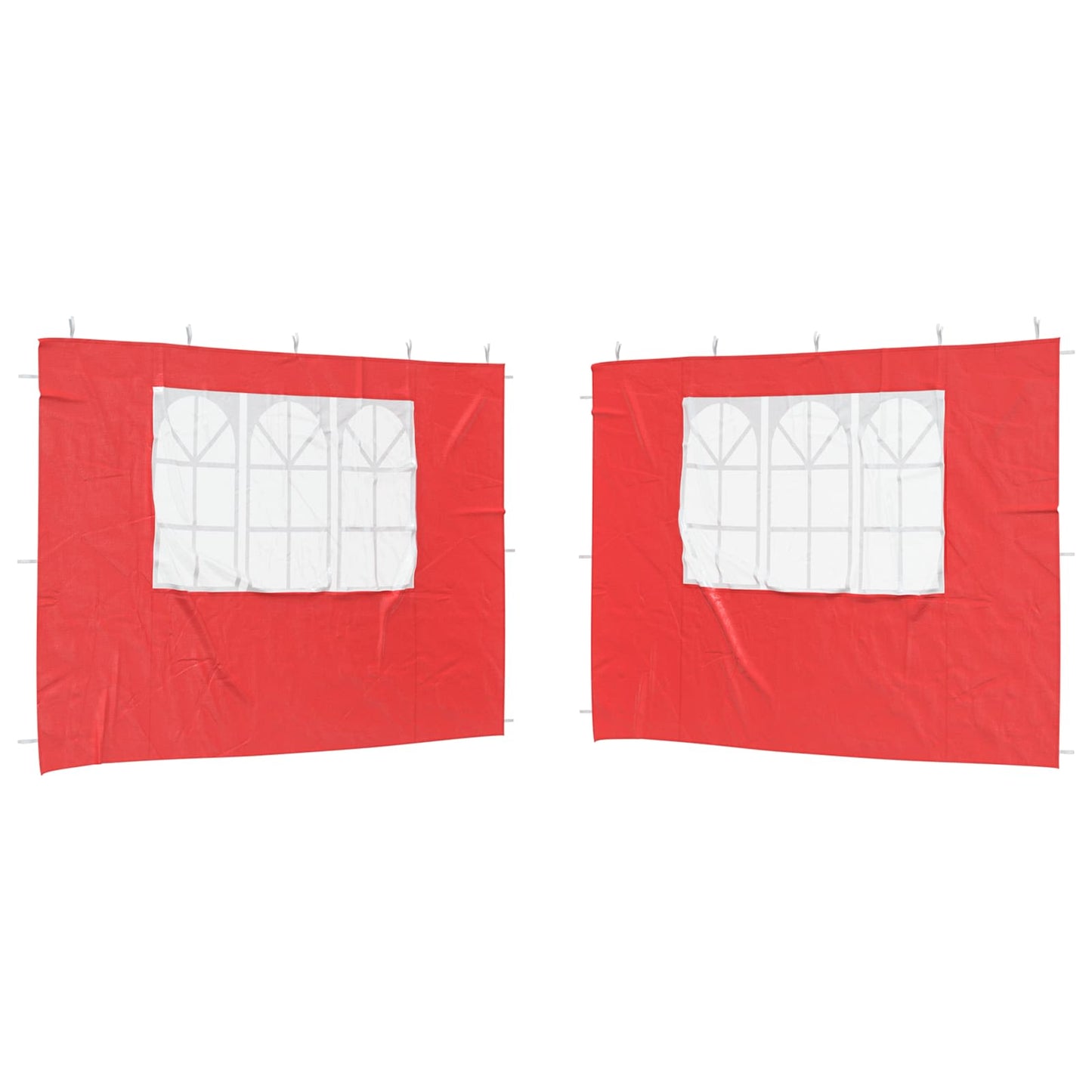 Party Tent Zijwand 2 pcs 300 x 195 cm Rood PE en staal is nu te koop bij PeponiXL, paradijselijk wonen!