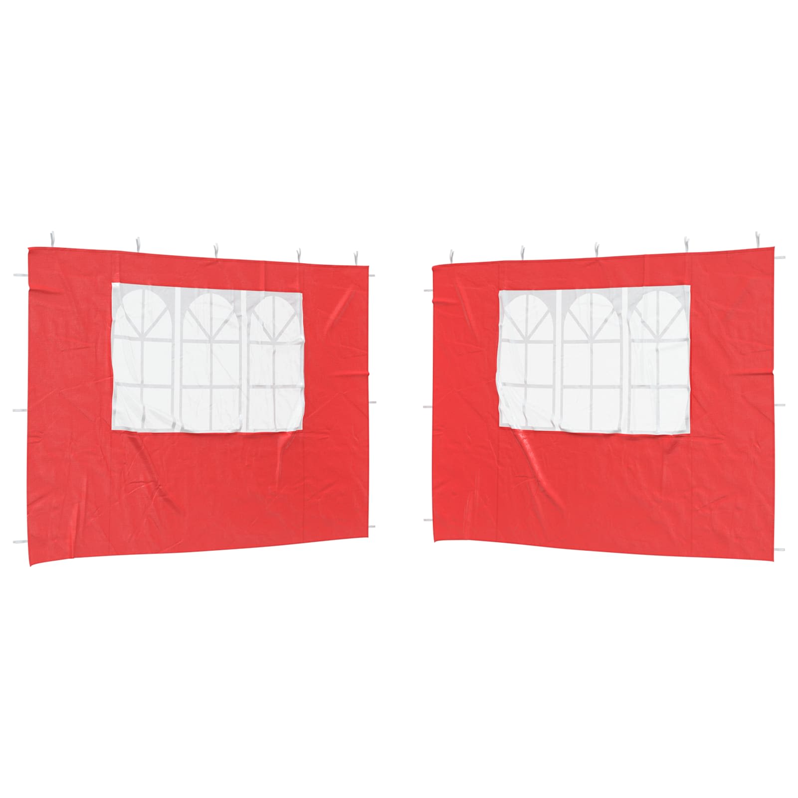 Party Tent Zijwand 2 pcs 300 x 195 cm Rood PE en staal is nu te koop bij PeponiXL, paradijselijk wonen!
