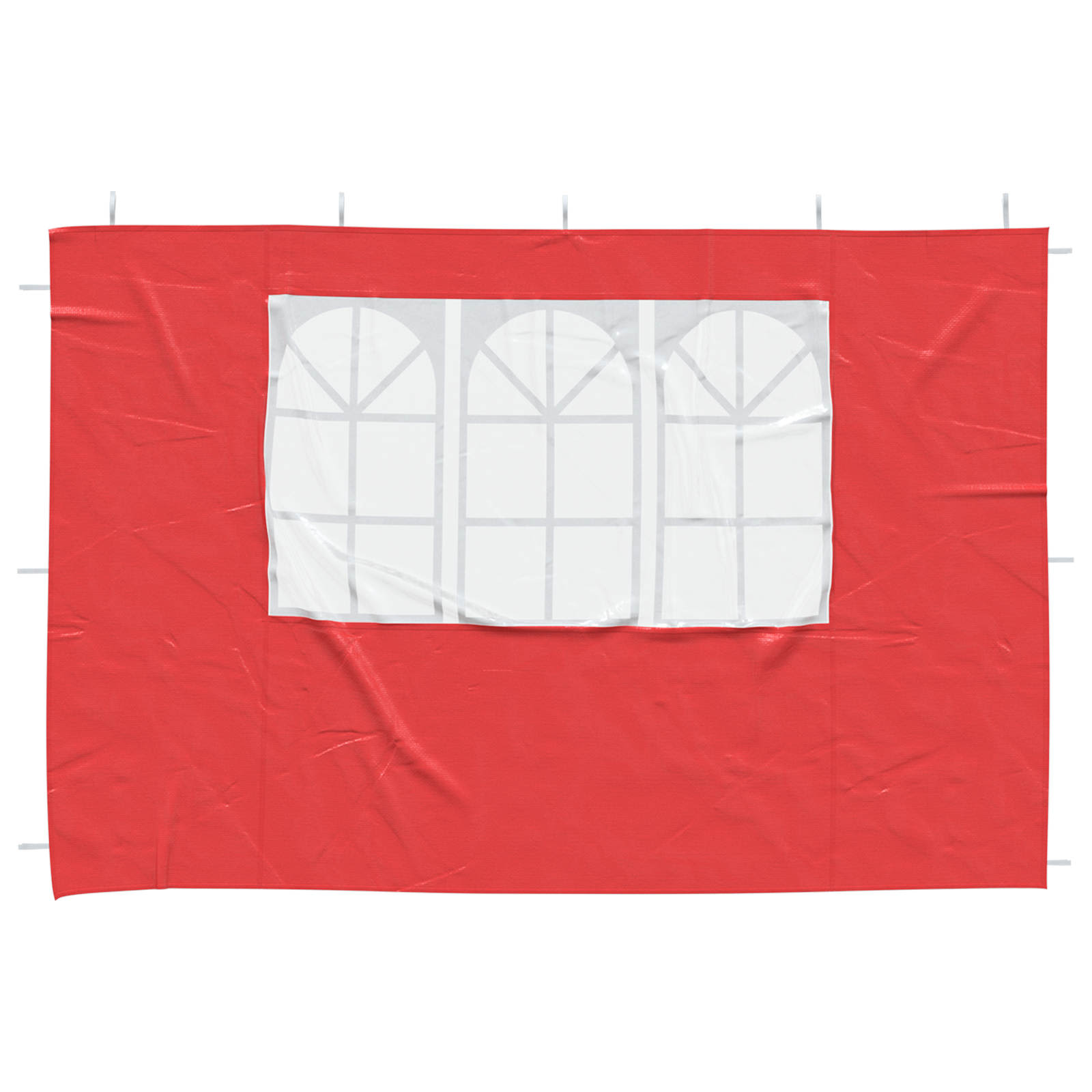 Party Tent Zijwand 2 pcs 300 x 195 cm Rood PE en staal is nu te koop bij PeponiXL, paradijselijk wonen!
