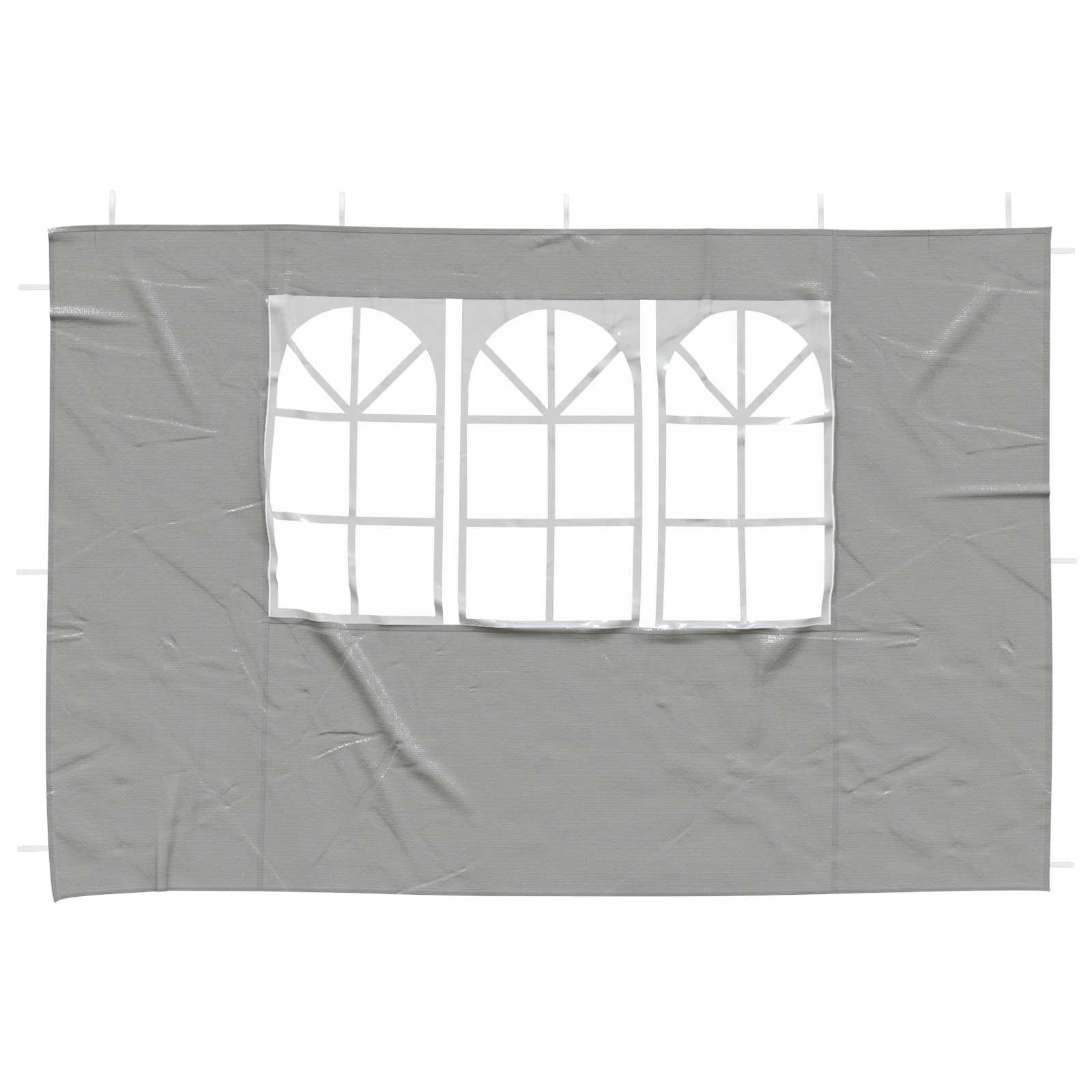 Party Tent Zijwand 2 pcs 300 x 195 cm Lichtgrijs PE en staal is nu te koop bij PeponiXL, paradijselijk wonen!