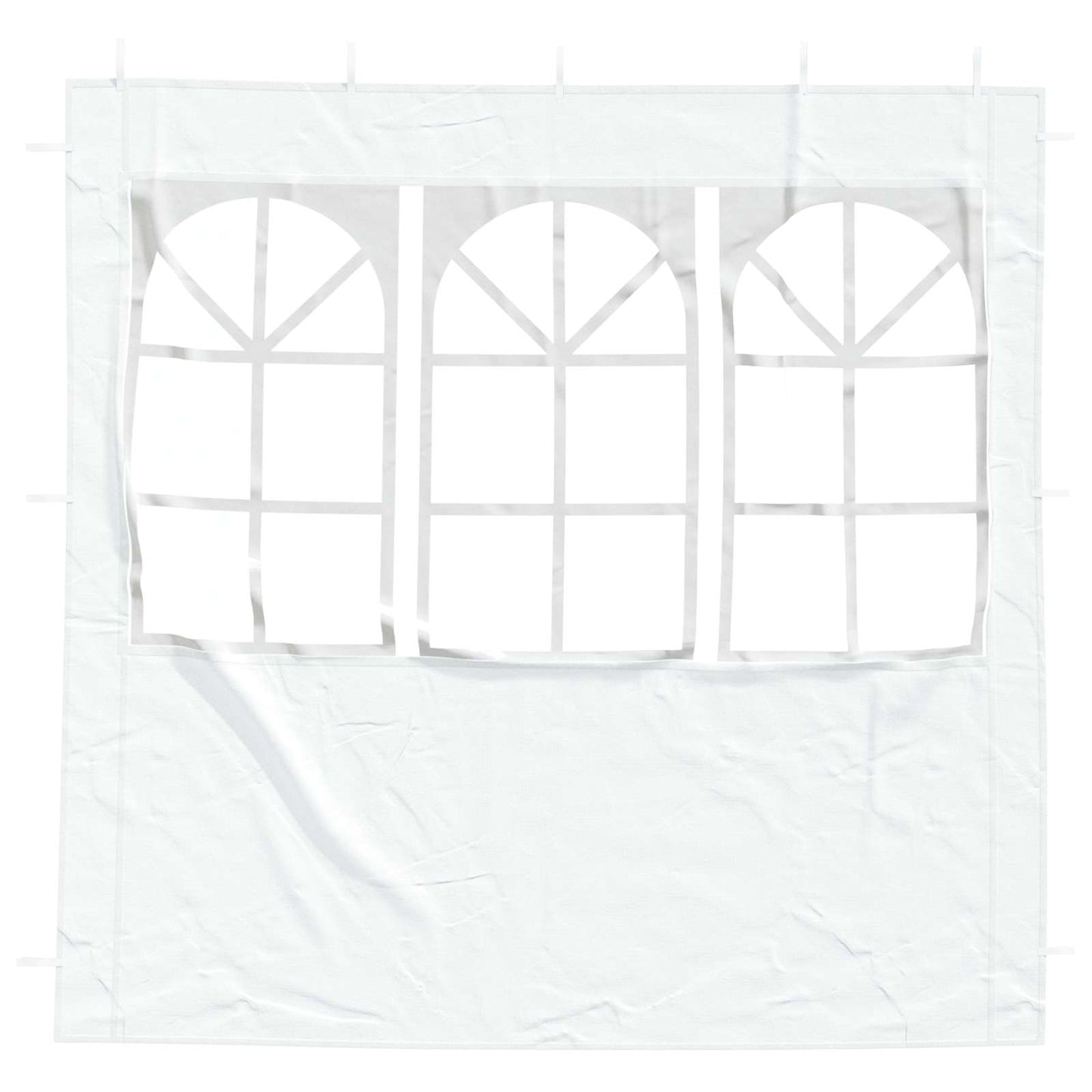 Party Tent Zijwand 2 pcs 200 x 195 cm Wit PE en staal is nu te koop bij PeponiXL, paradijselijk wonen!