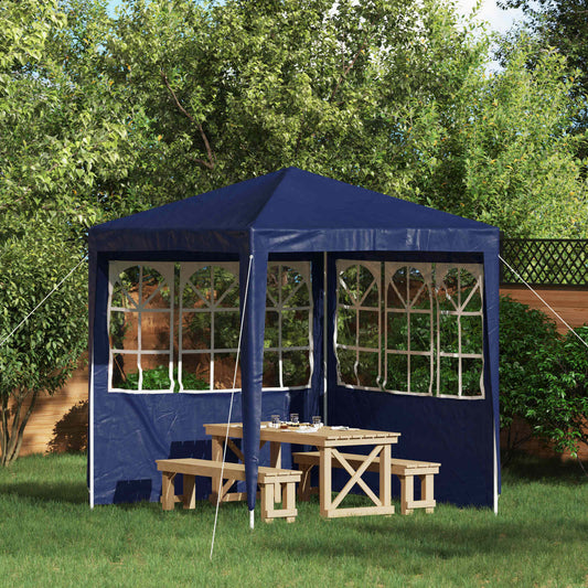 Party Tent Zijwand 2 pcs 200 x 195 cm Blauw PE en staal is nu te koop bij PeponiXL, paradijselijk wonen!