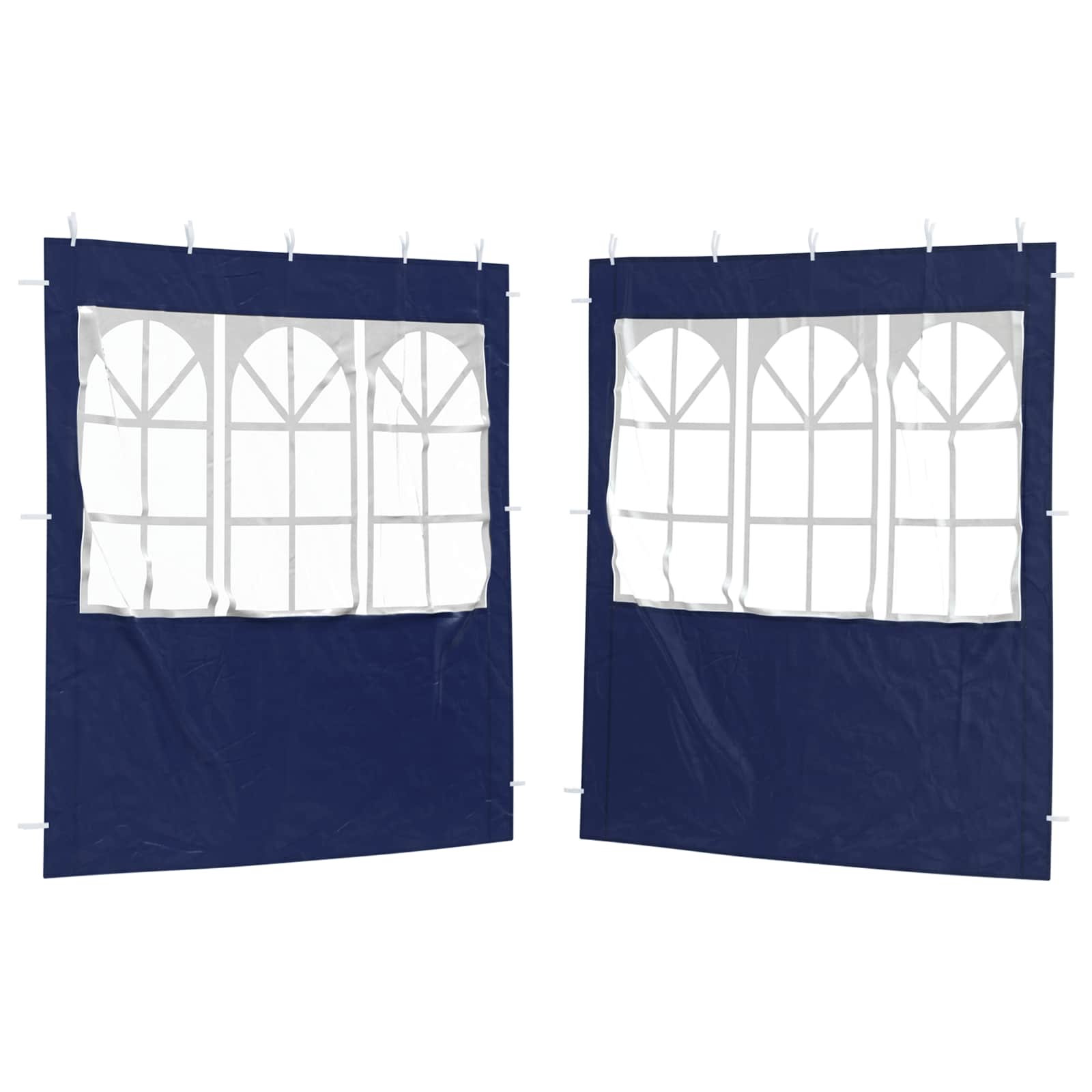 Party Tent Zijwand 2 pcs 200 x 195 cm Blauw PE en staal is nu te koop bij PeponiXL, paradijselijk wonen!