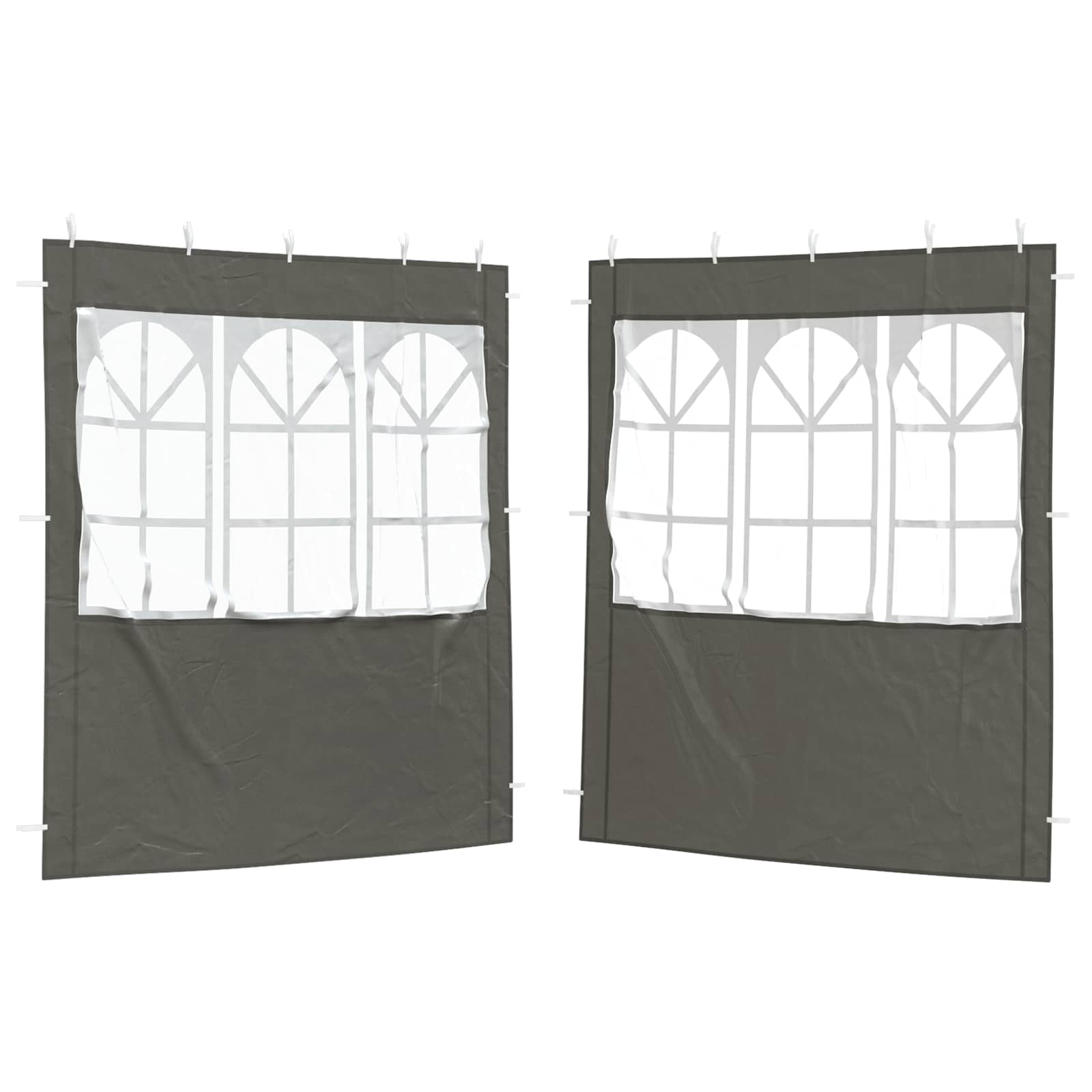 Party Tent Zijwand 2 pcs 200 x 195 cm Antracietkleurig is nu te koop bij PeponiXL, paradijselijk wonen!