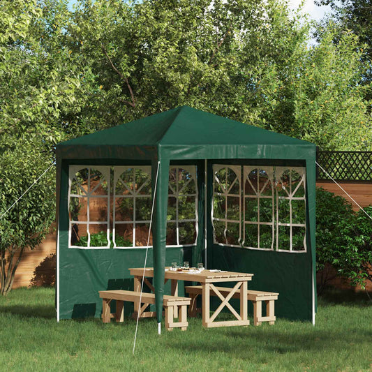 Party Tent Zijwand 2 pcs 200 x 195 cm Groen PE en staal is nu te koop bij PeponiXL, paradijselijk wonen!