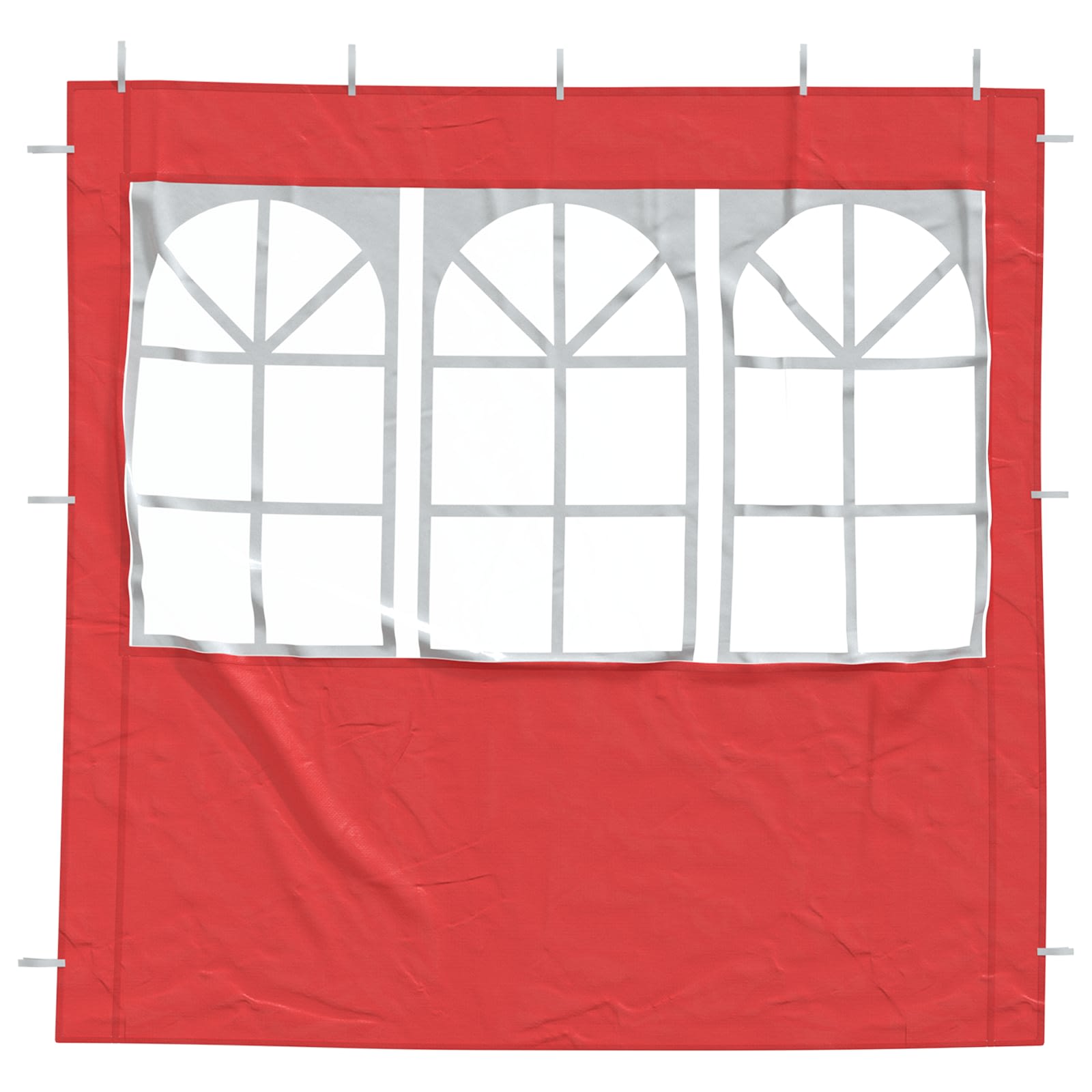 Party Tent Zijwand 2 pcs 200 x 195 cm Rood PE en staal is nu te koop bij PeponiXL, paradijselijk wonen!