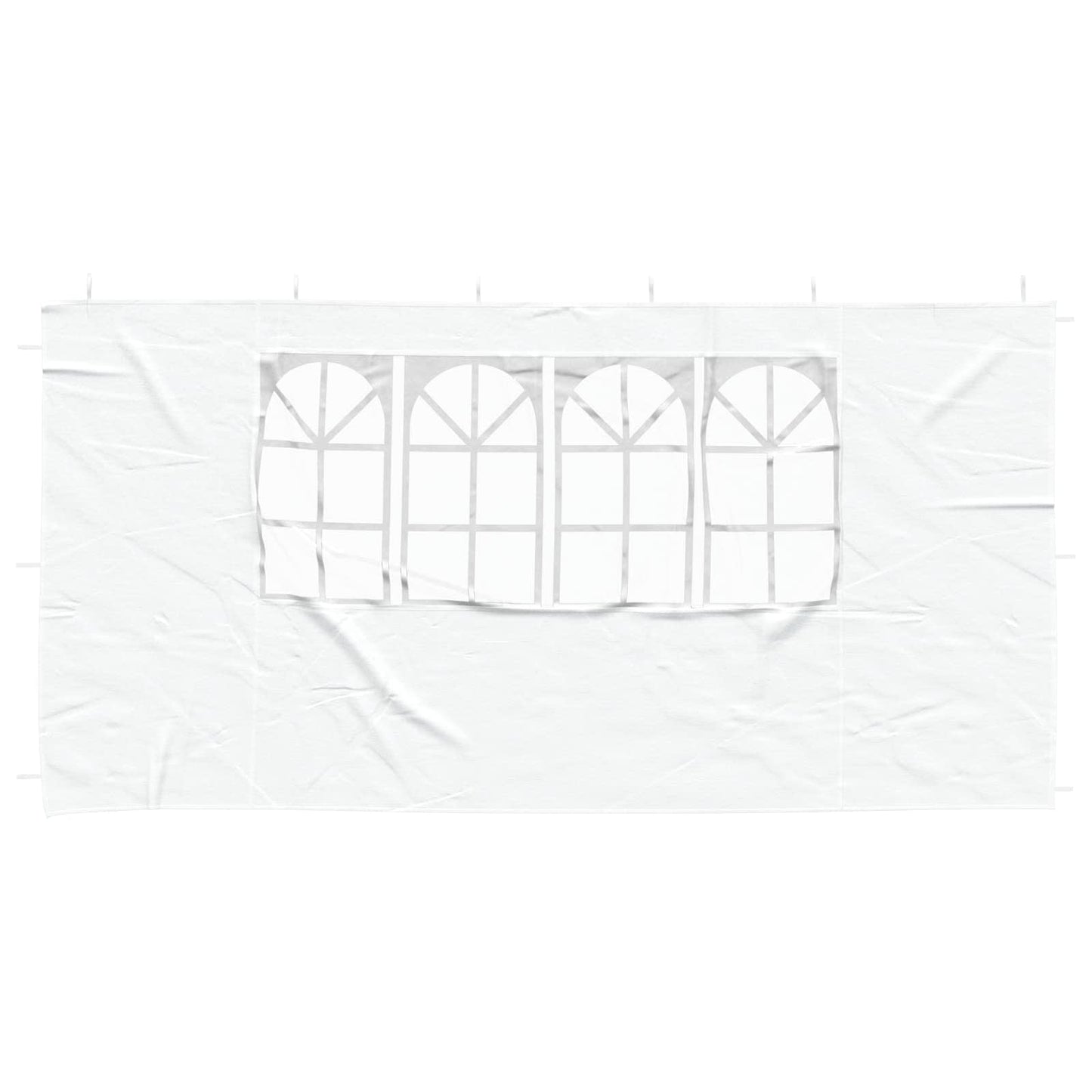 Party Tent Zijwand 2 pcs 400 x 195 cm Wit PE en staal is nu te koop bij PeponiXL, paradijselijk wonen!