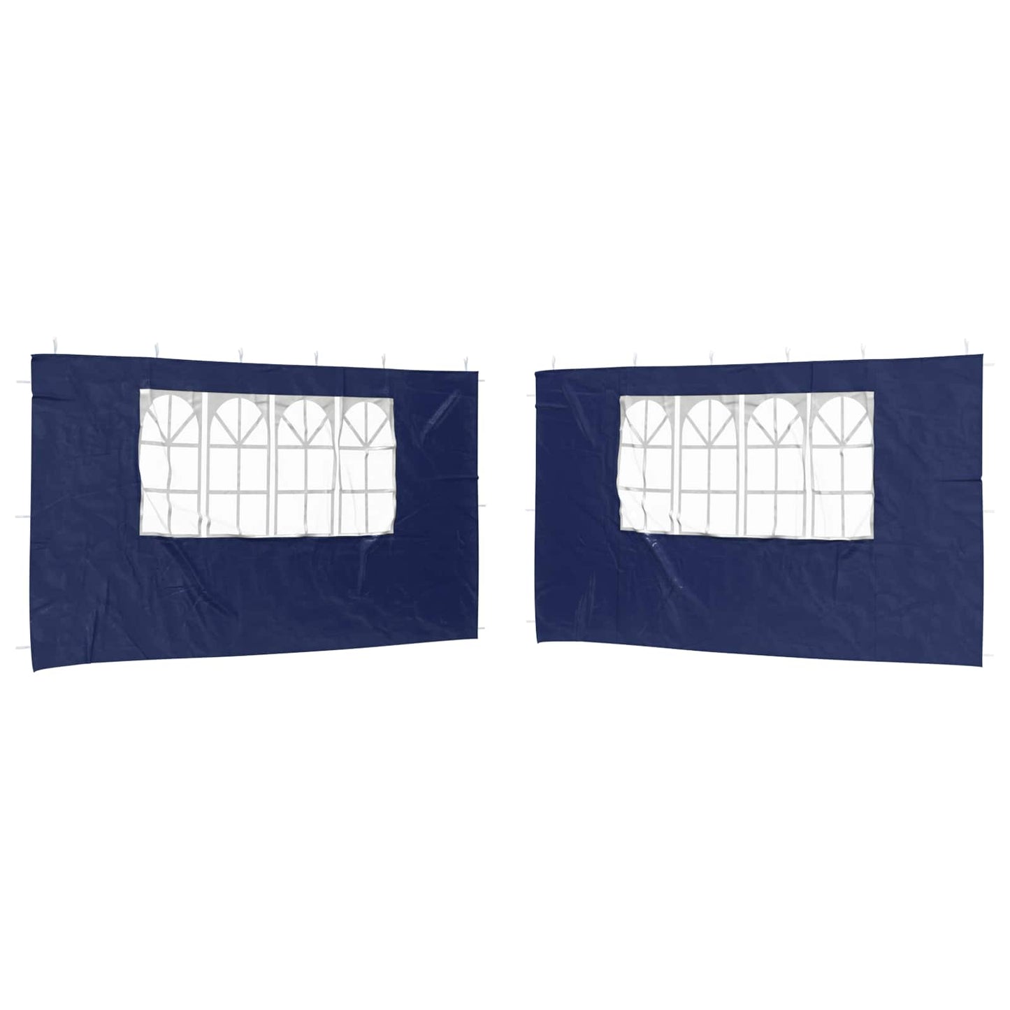 Party Tent Zijwand 2 pcs 400 x 195 cm Blauw PE en staal is nu te koop bij PeponiXL, paradijselijk wonen!