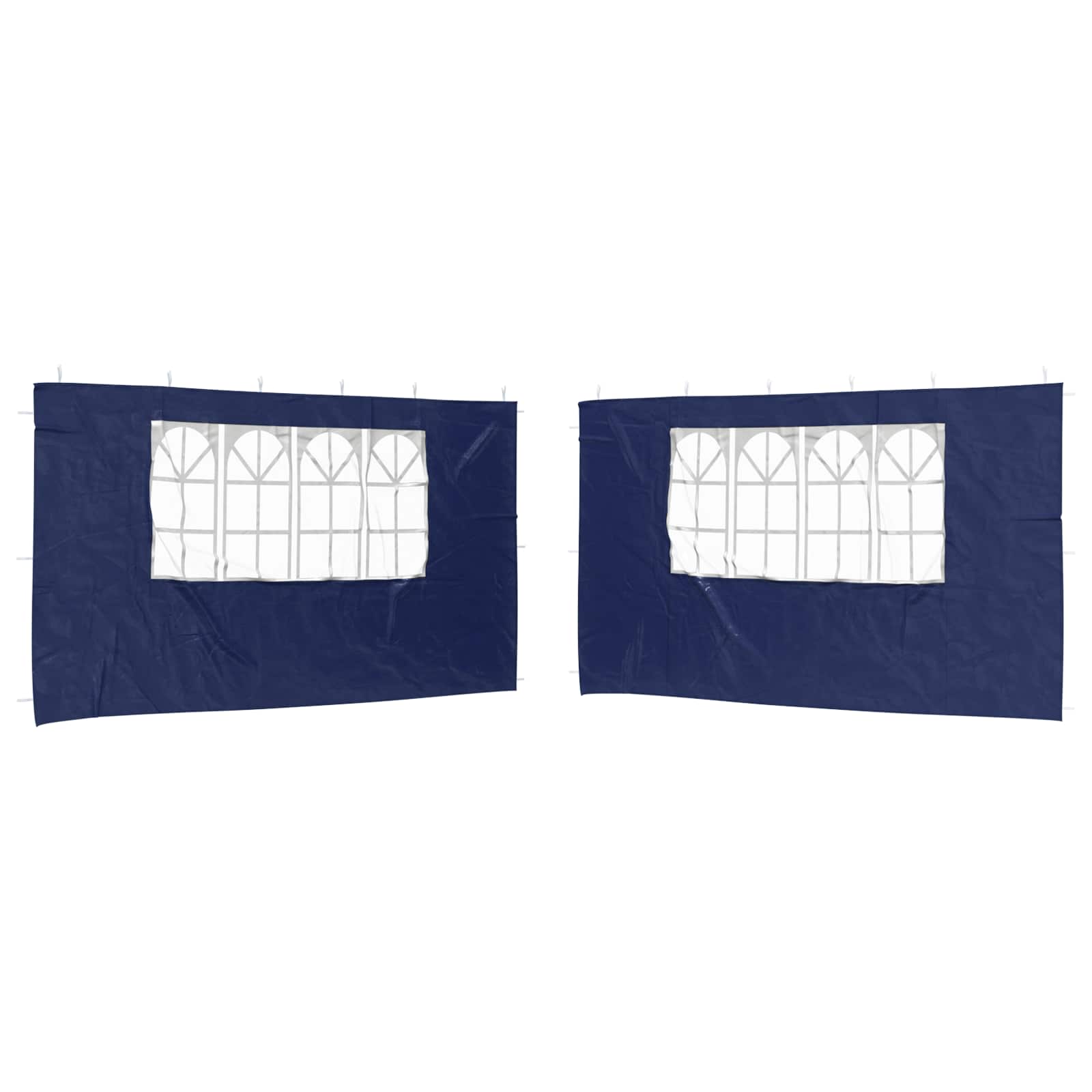 Party Tent Zijwand 2 pcs 400 x 195 cm Blauw PE en staal is nu te koop bij PeponiXL, paradijselijk wonen!