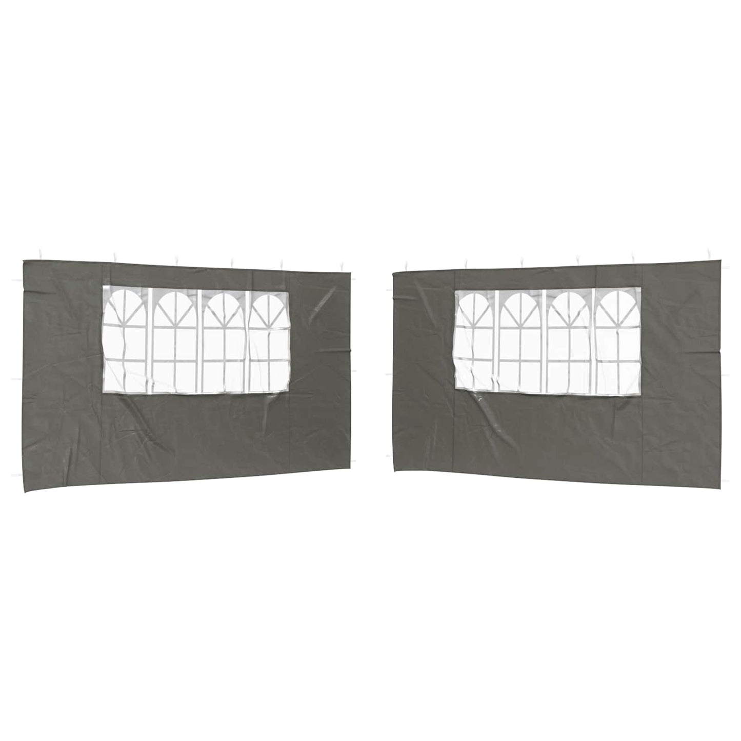 Party Tent Zijwand 2 pcs 400 x 195 cm Antracietkleurig is nu te koop bij PeponiXL, paradijselijk wonen!