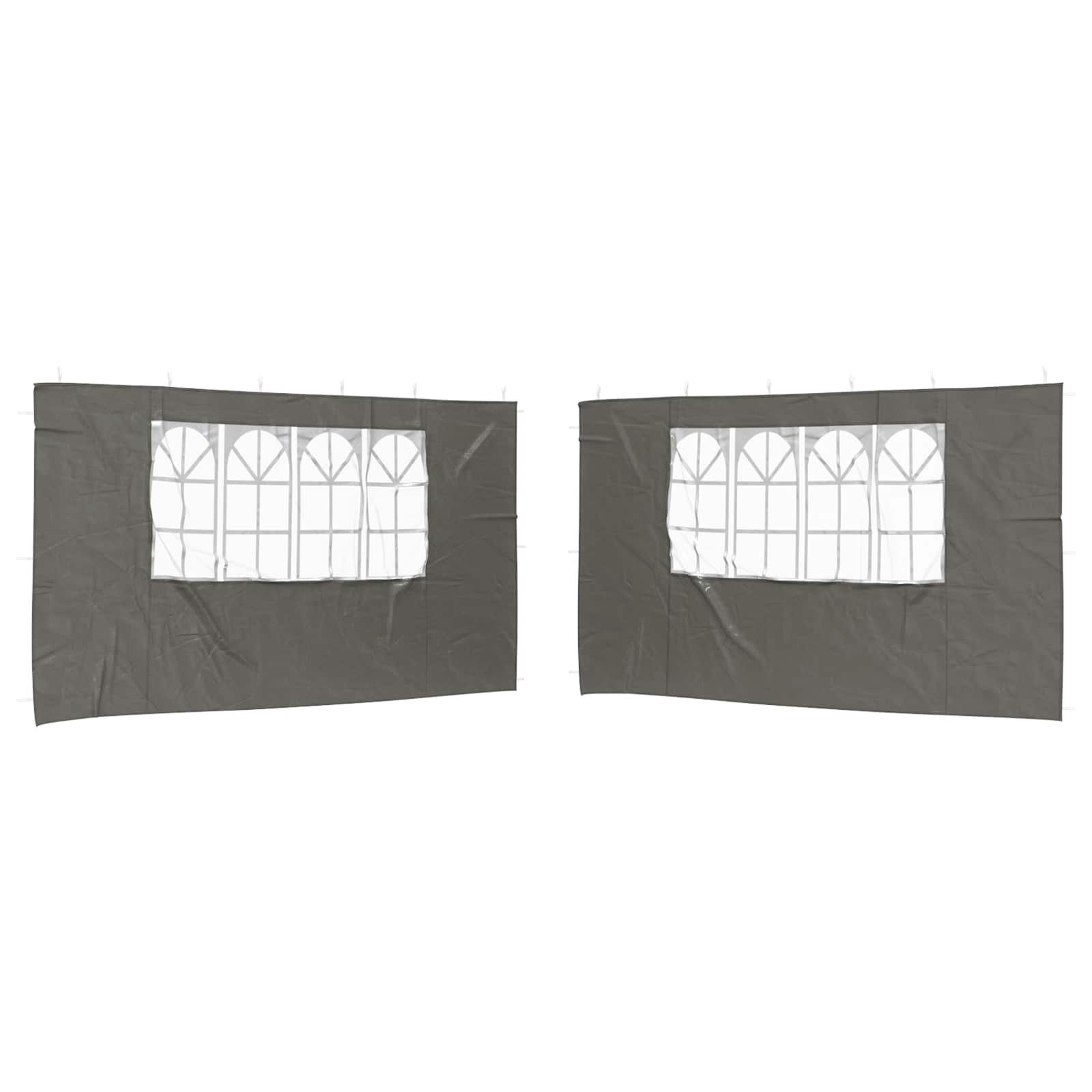 Party Tent Zijwand 2 pcs 400 x 195 cm Antracietkleurig is nu te koop bij PeponiXL, paradijselijk wonen!