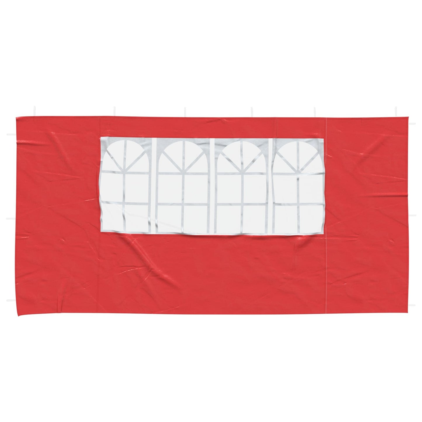 Party Tent Zijwand 2 pcs 400 x 195 cm Rood PE en staal is nu te koop bij PeponiXL, paradijselijk wonen!