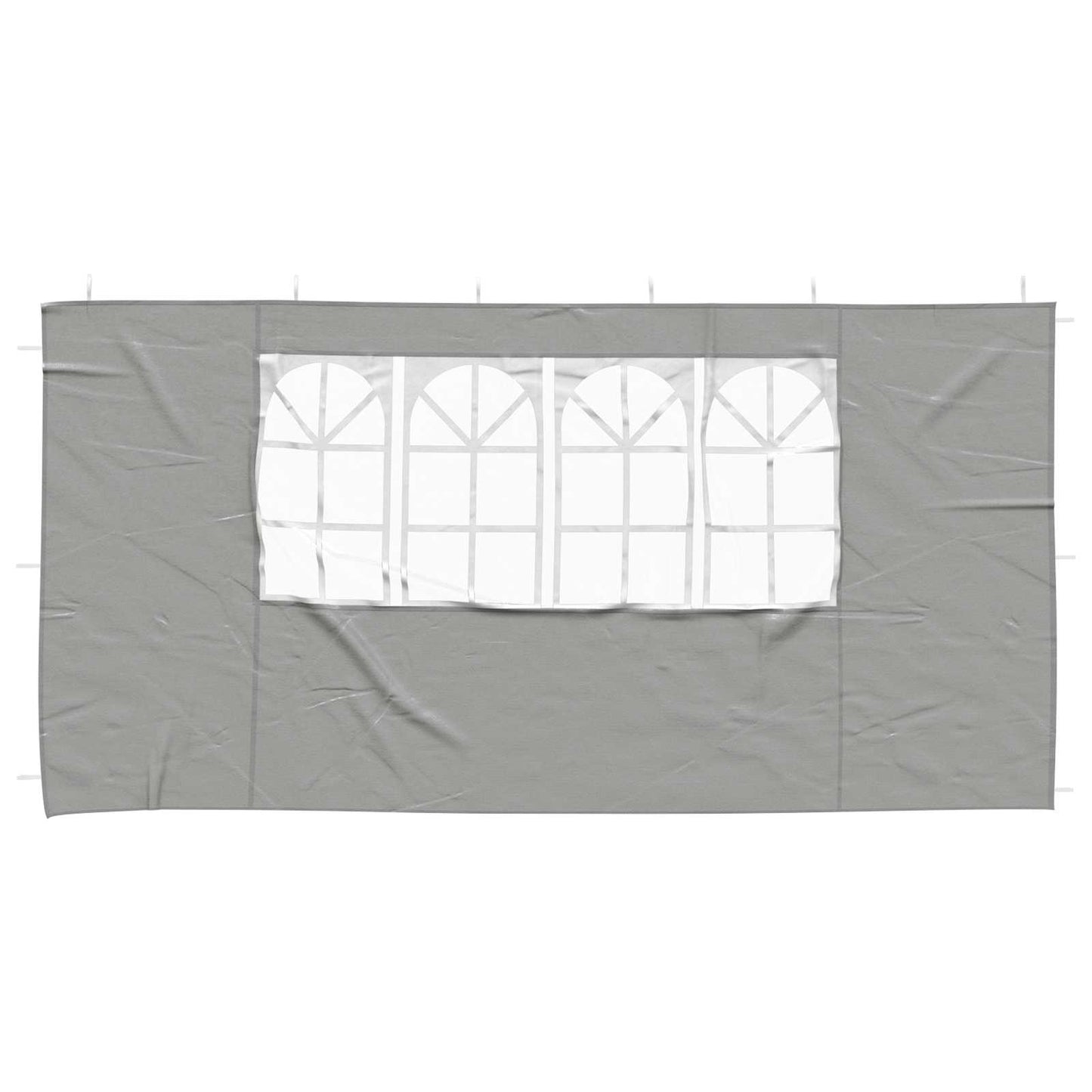 Party Tent Zijwand 2 pcs 400 x 195 cm Lichtgrijs PE en staal is nu te koop bij PeponiXL, paradijselijk wonen!