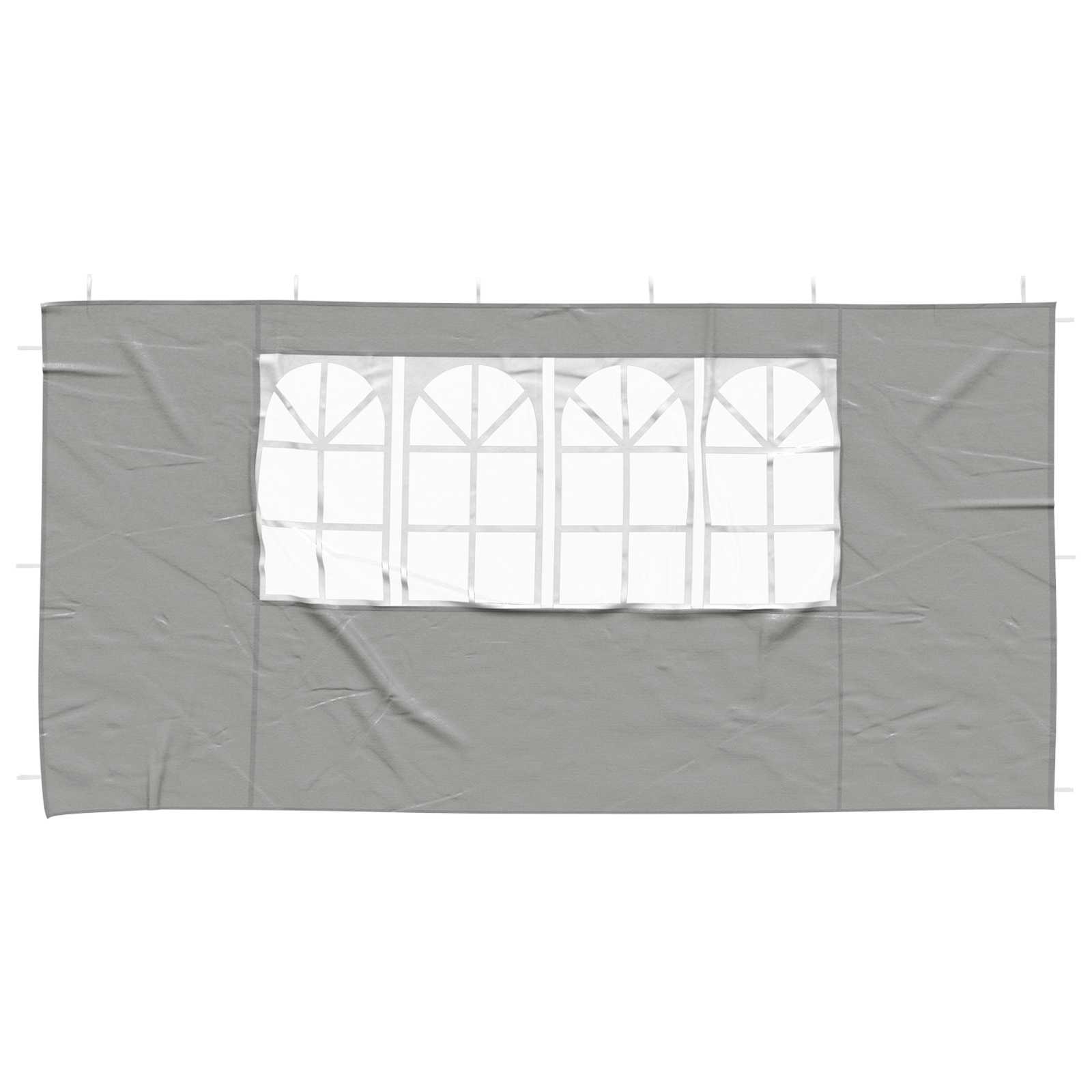 Party Tent Zijwand 2 pcs 400 x 195 cm Lichtgrijs PE en staal is nu te koop bij PeponiXL, paradijselijk wonen!