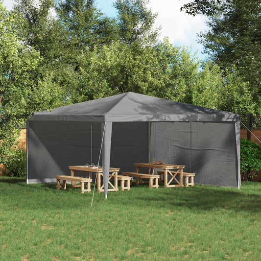 Party Tent Zijwand 2 pcs Lichtgrijs 400 x 195 cm PE en staal is nu te koop bij PeponiXL, paradijselijk wonen!