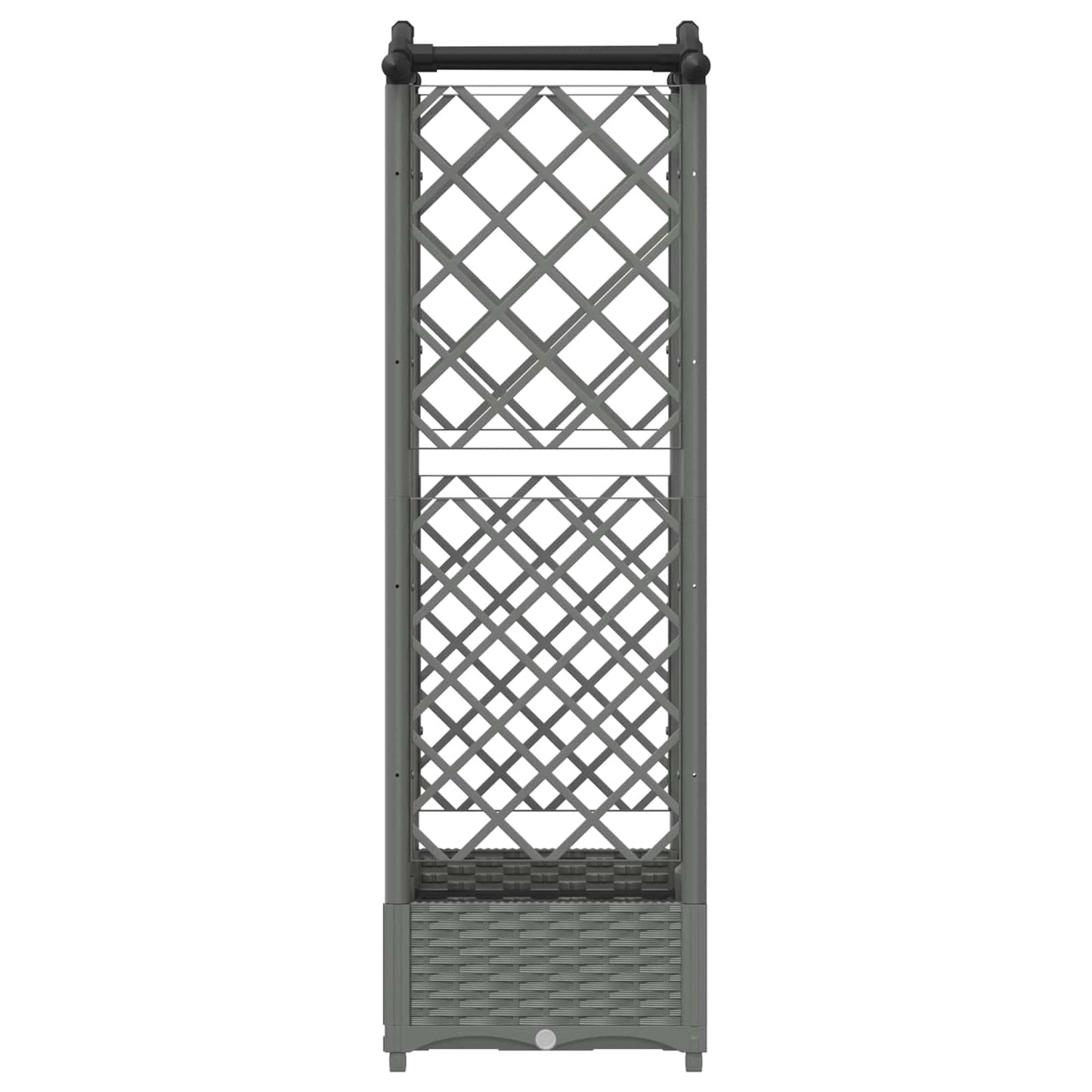 Verhoogd Bed met Trellis en Dak Lichtgrijs 124 x 40 x 123 cm PP is nu te koop bij PeponiXL, paradijselijk wonen!