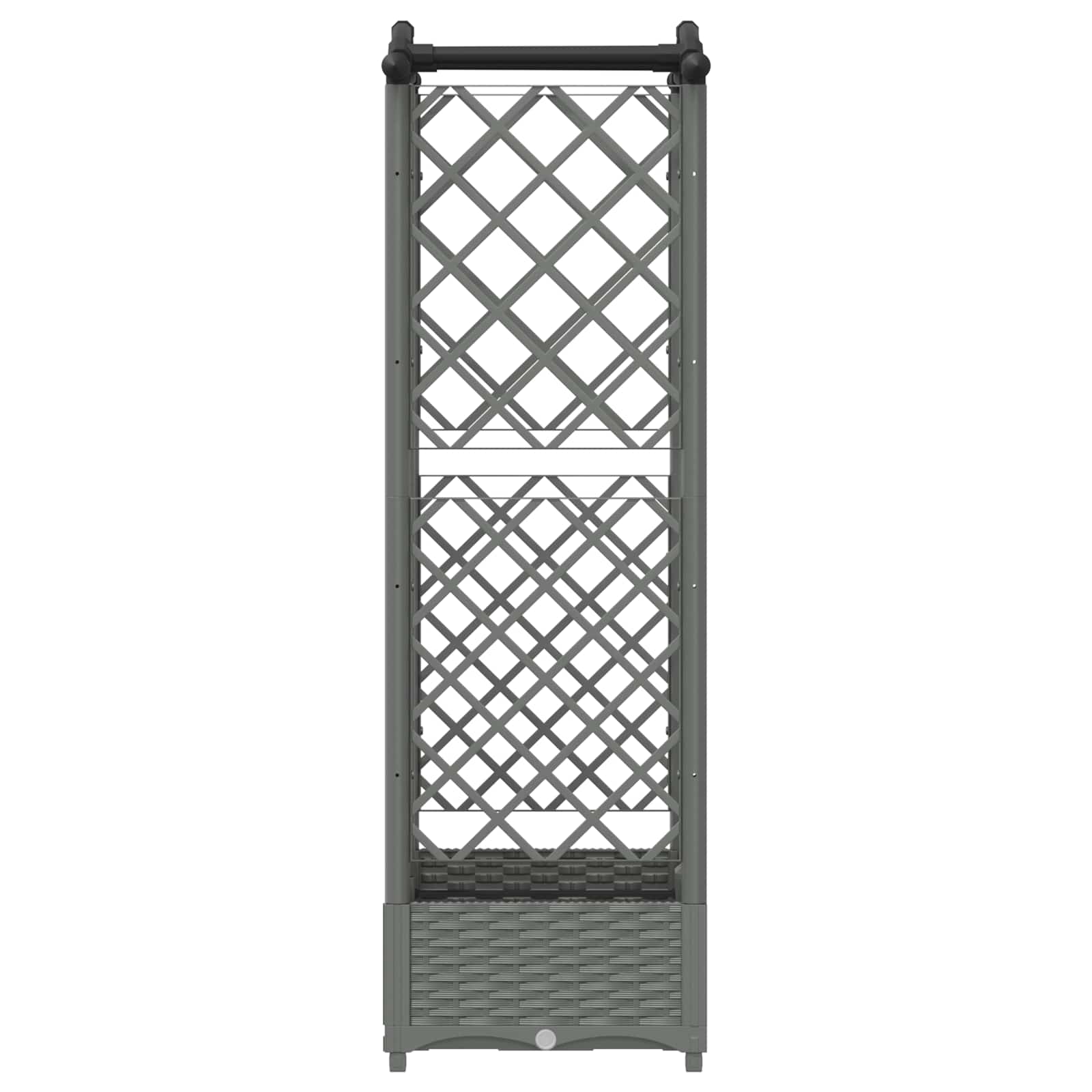 Verhoogd Bed met Trellis en Dak Lichtgrijs 124 x 40 x 123 cm PP is nu te koop bij PeponiXL, paradijselijk wonen!