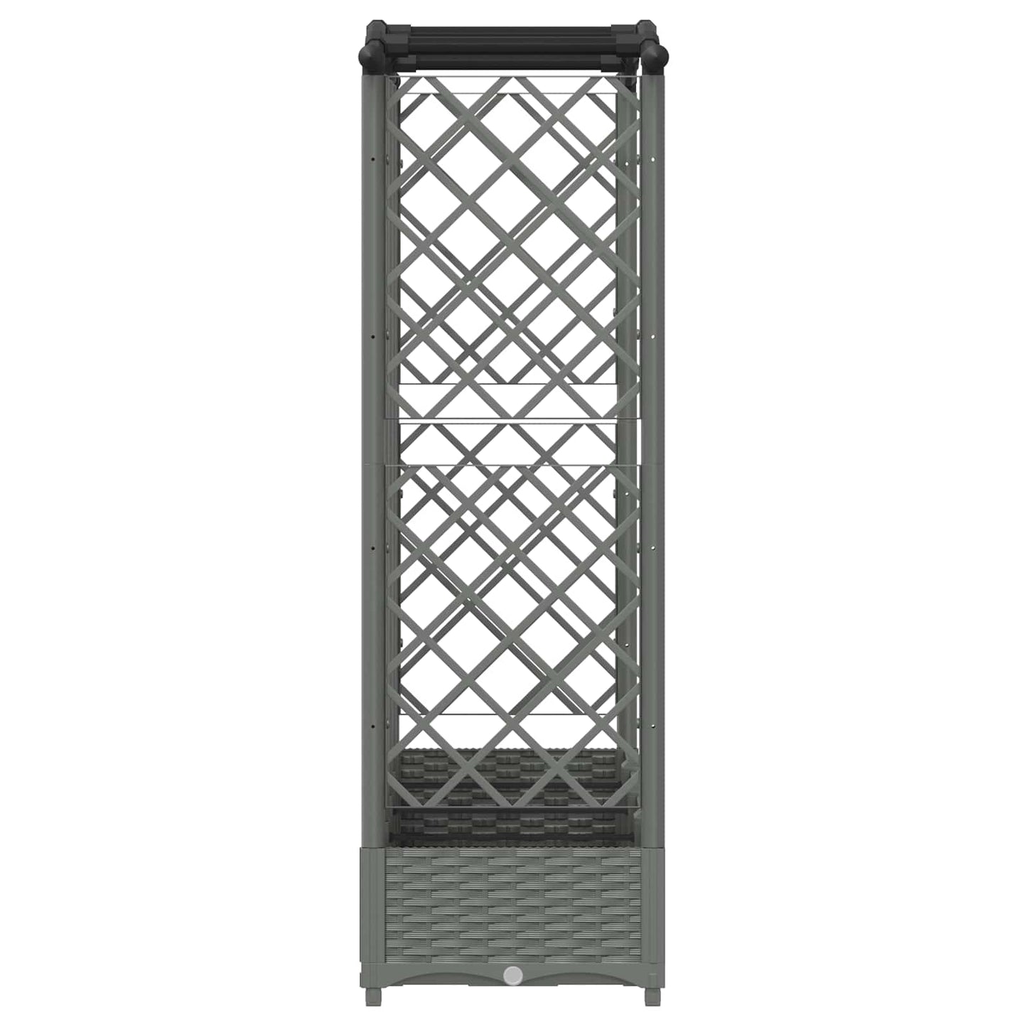 Verhoogd Bed met Trellis en Dak Lichtgrijs 203,5 x 40 x 123 cm is nu te koop bij PeponiXL, paradijselijk wonen!
