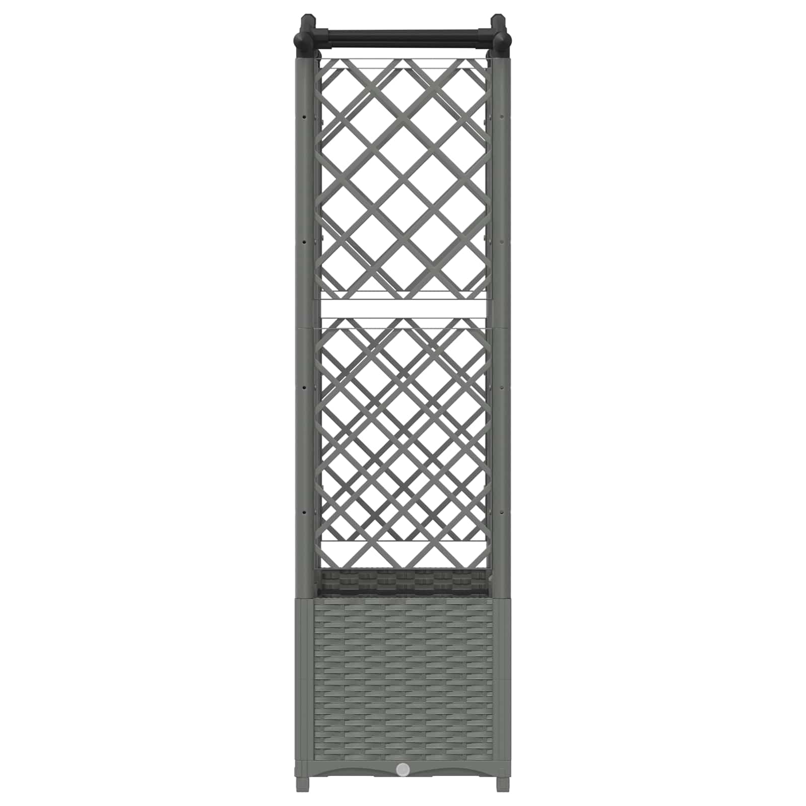 Verhoogd Bed met Trellis en Dak Lichtgrijs 122 x 40 x 138 cm PP is nu te koop bij PeponiXL, paradijselijk wonen!