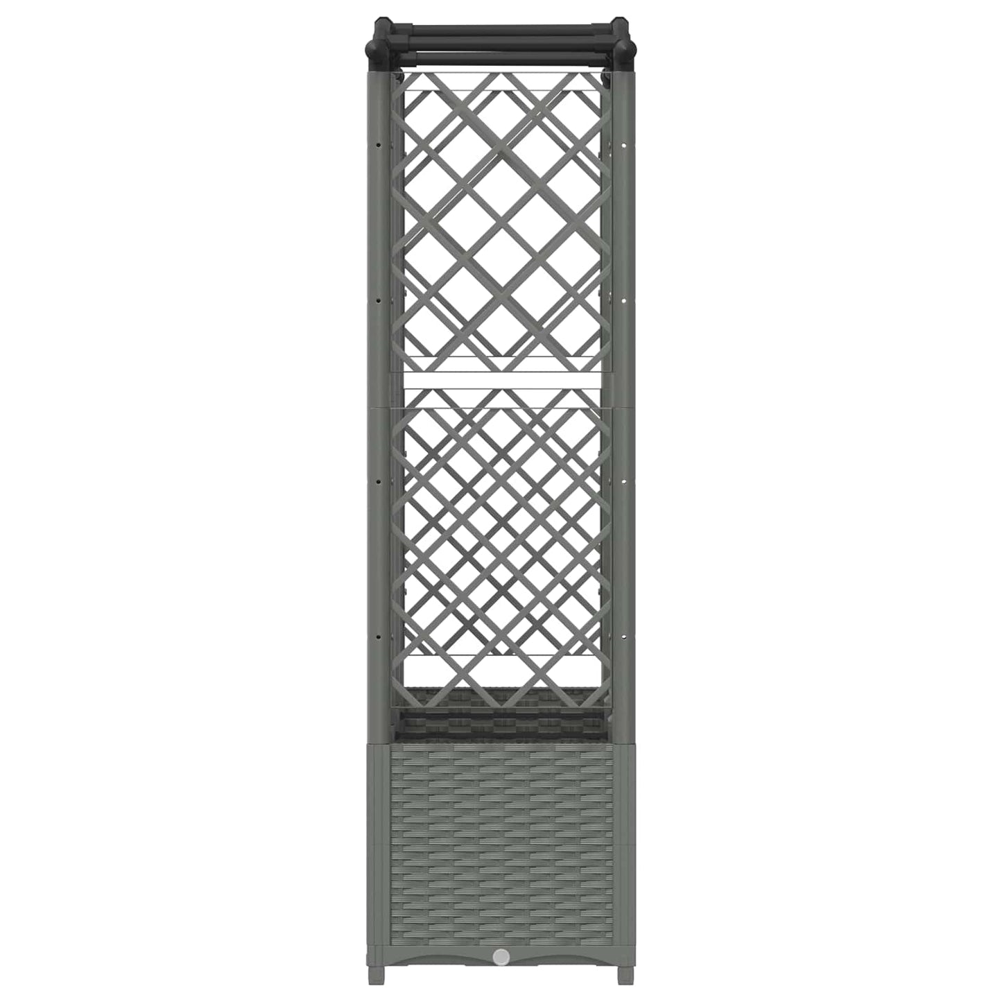 Verhoogd Bed met Trellis en Dak Lichtgrijs 163 x 40 x 138 cm PP is nu te koop bij PeponiXL, paradijselijk wonen!
