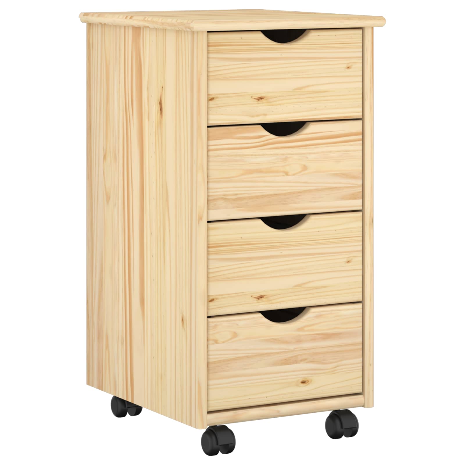 Rolling Kast met wiel Bruin 65,5 x 34 x 39 cm Massief Vurenhout is nu te koop bij PeponiXL, paradijselijk wonen!