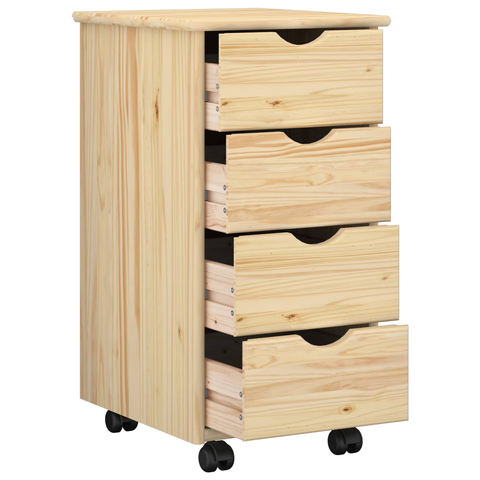 Rolling Kast met wiel Bruin 65,5 x 34 x 39 cm Massief Vurenhout is nu te koop bij PeponiXL, paradijselijk wonen!