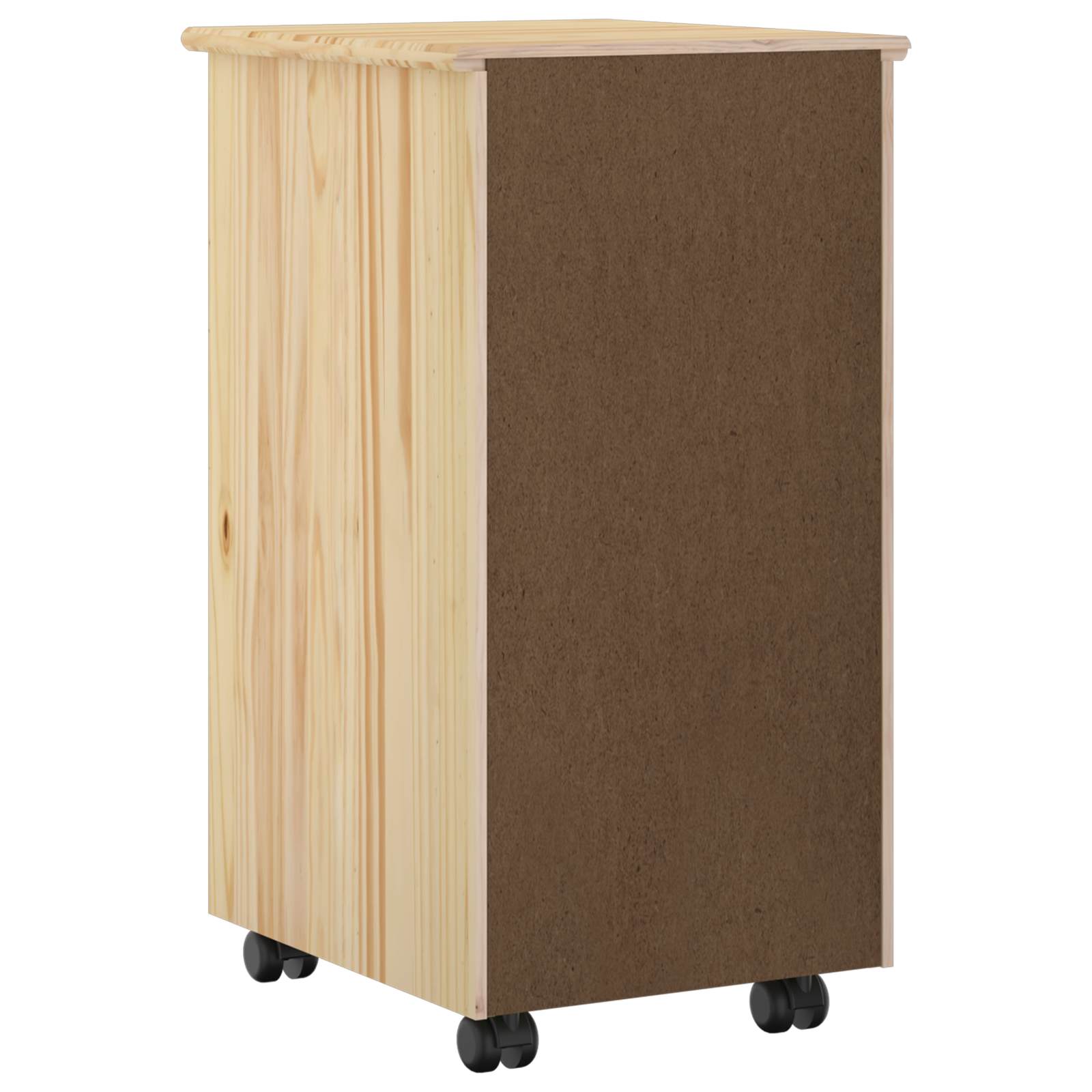 Rolling Kast met wiel Bruin 65,5 x 34 x 39 cm Massief Vurenhout is nu te koop bij PeponiXL, paradijselijk wonen!