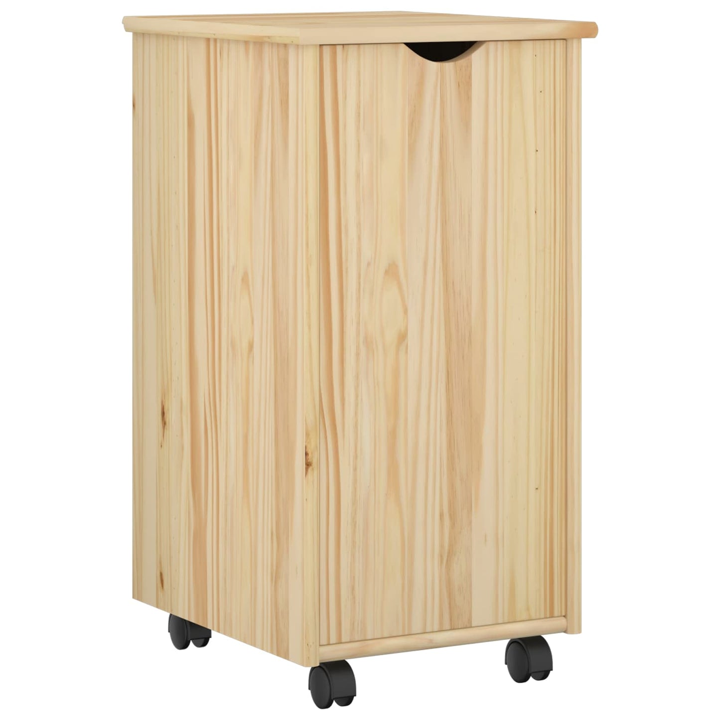 Rolling Kast met wiel Bruin 34 x 39 x 65,5 cm Massief Vurenhout is nu te koop bij PeponiXL, paradijselijk wonen!