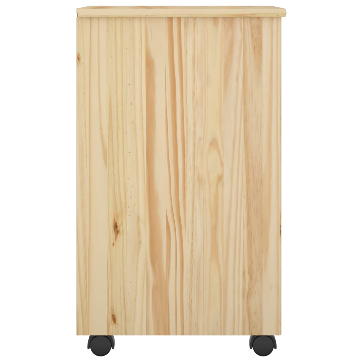 Rolling Kast met wiel Bruin 34 x 39 x 65,5 cm Massief Vurenhout is nu te koop bij PeponiXL, paradijselijk wonen!