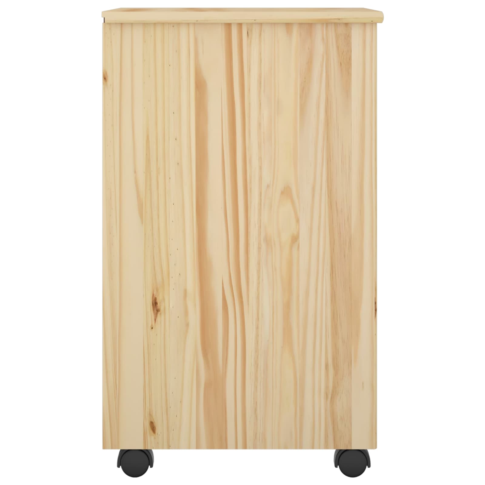 Rolling Kast met wiel Bruin 34 x 39 x 65,5 cm Massief Vurenhout is nu te koop bij PeponiXL, paradijselijk wonen!