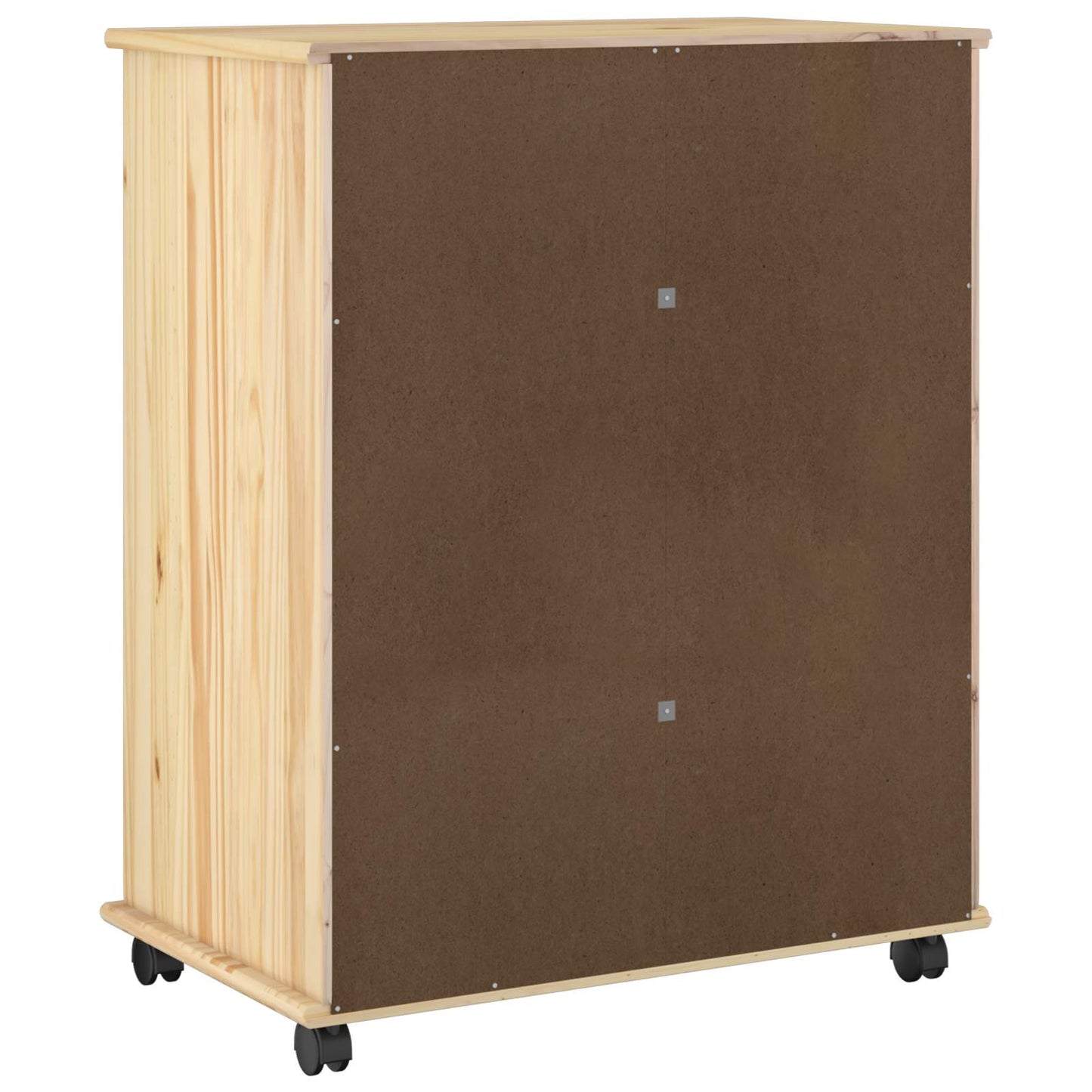 Rolling Kast met wiel Bruin 63,5 x 39 x 79 cm Massief Vurenhout is nu te koop bij PeponiXL, paradijselijk wonen!
