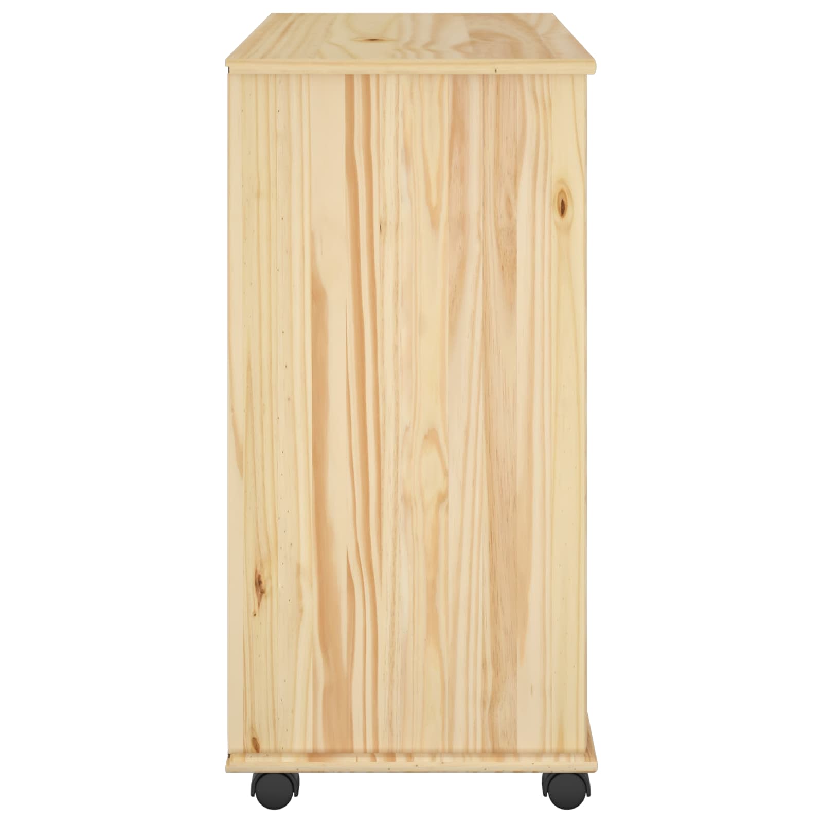 Rolling Kast met wiel Bruin 63,5 x 39 x 79 cm Massief Vurenhout is nu te koop bij PeponiXL, paradijselijk wonen!
