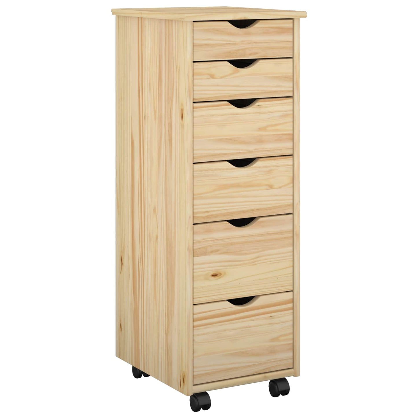 Rolling Kast met wiel Bruin 34 x 39 x 93,5 cm Massief Vurenhout is nu te koop bij PeponiXL, paradijselijk wonen!