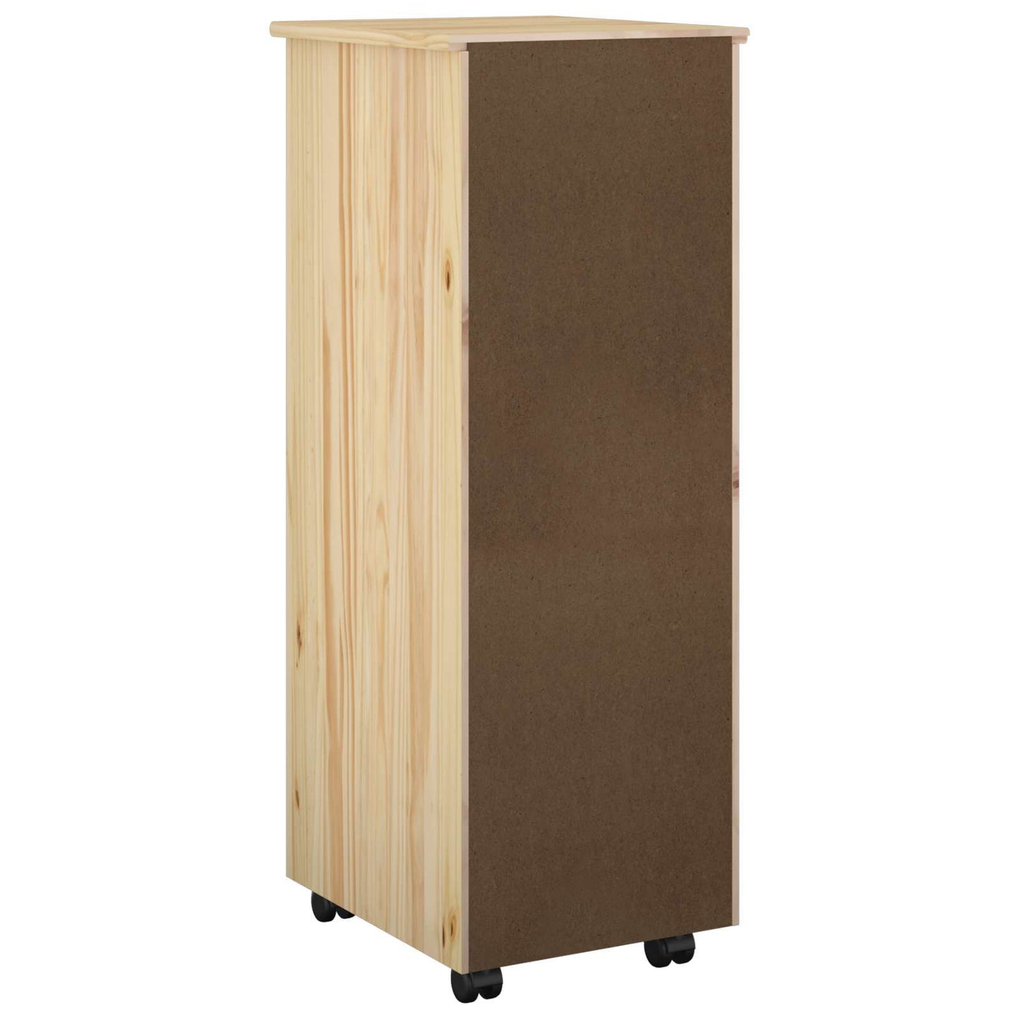 Rolling Kast met wiel Bruin 34 x 39 x 93,5 cm Massief Vurenhout is nu te koop bij PeponiXL, paradijselijk wonen!